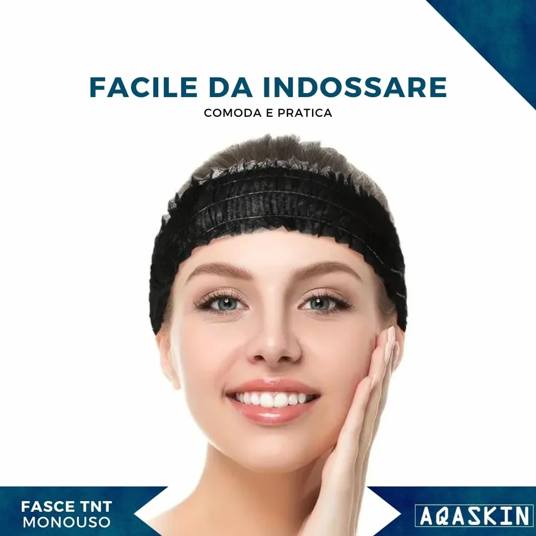 Fasce Elastiche Capelli Monouso TNT 1000 pz Nero