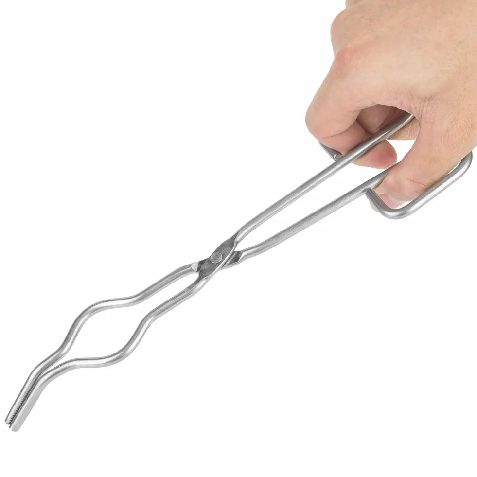 Pinze Per Crogiolo in Acciaio Inossidabile, Pinze Per Crogiolo, Pinze Per Becher, Pinze Per Becher Per Scenari Industriali di Laboratorio(250mm)