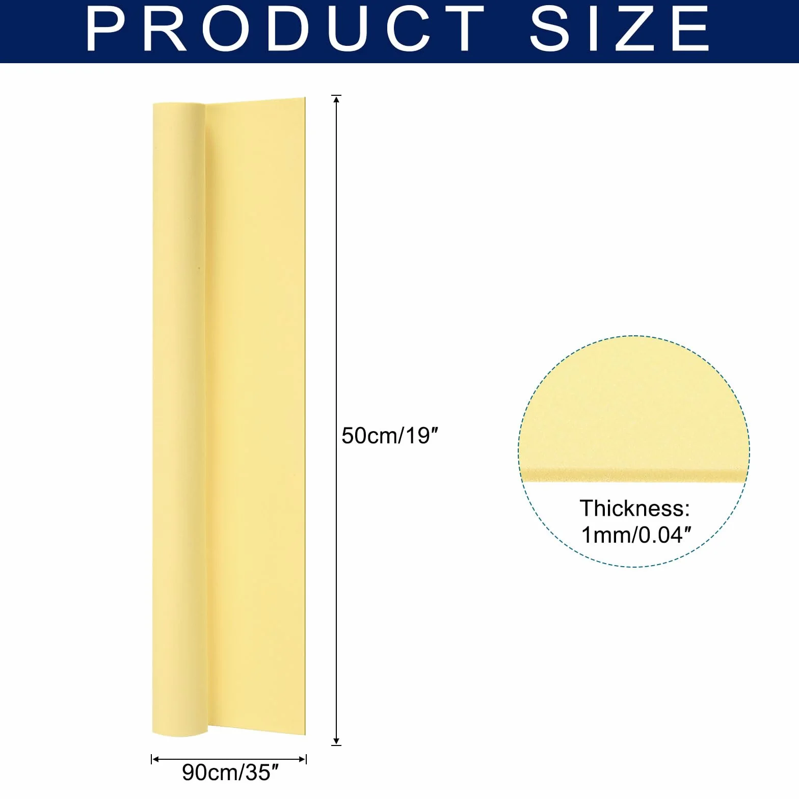 QUARKZMAN Fogli Di Schiuma Per Artigianato 35x19 Pollici 1mm Carta Di Schiuma EVA Fogli Di Schiuma Per Progetti Fai Da Te Cosplay Modellismo Giallo Chiaro