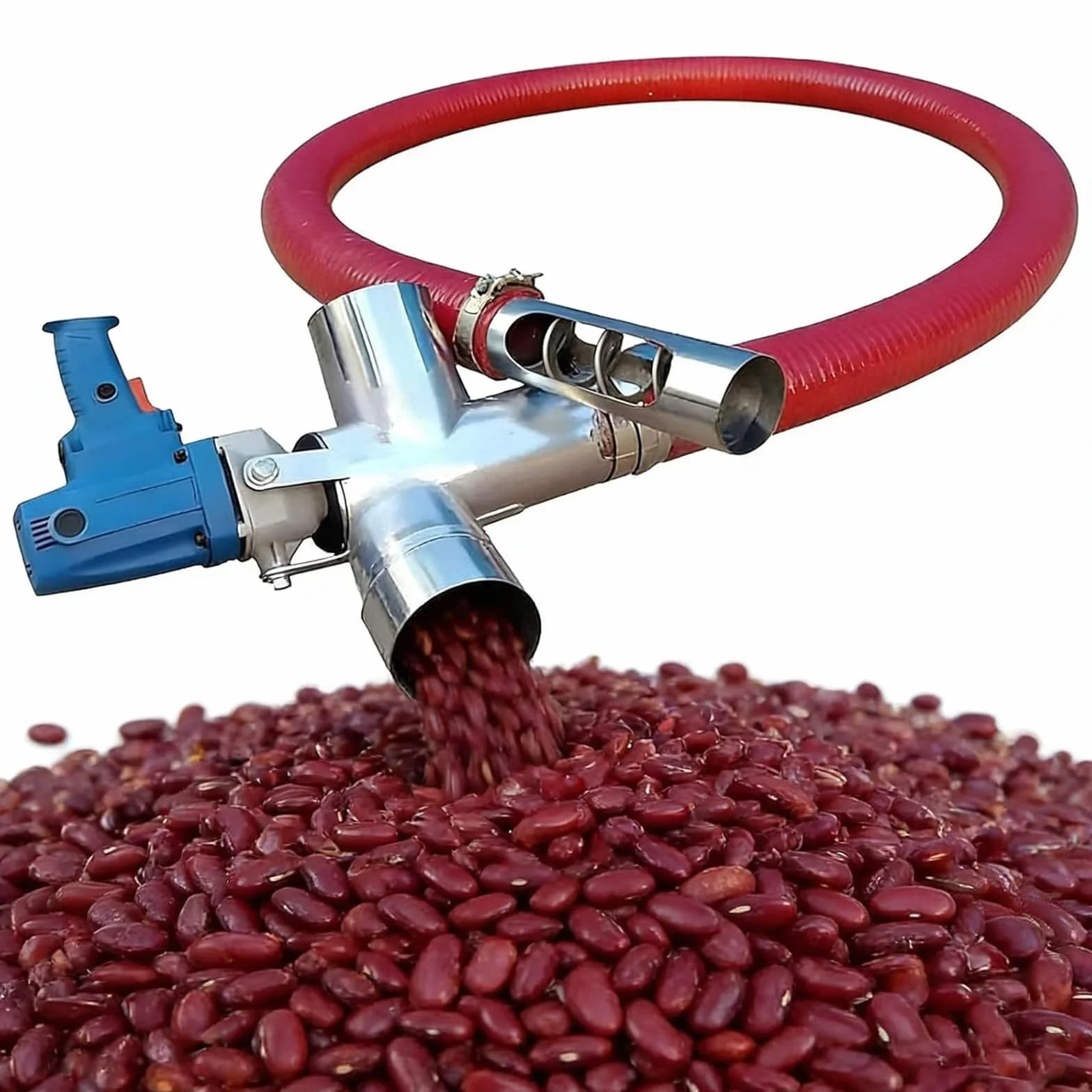 Trasportatore a Coclea 1500-2500 W per Cereali, 220-440 Lbs/Min, Tubo Flessibile 3m