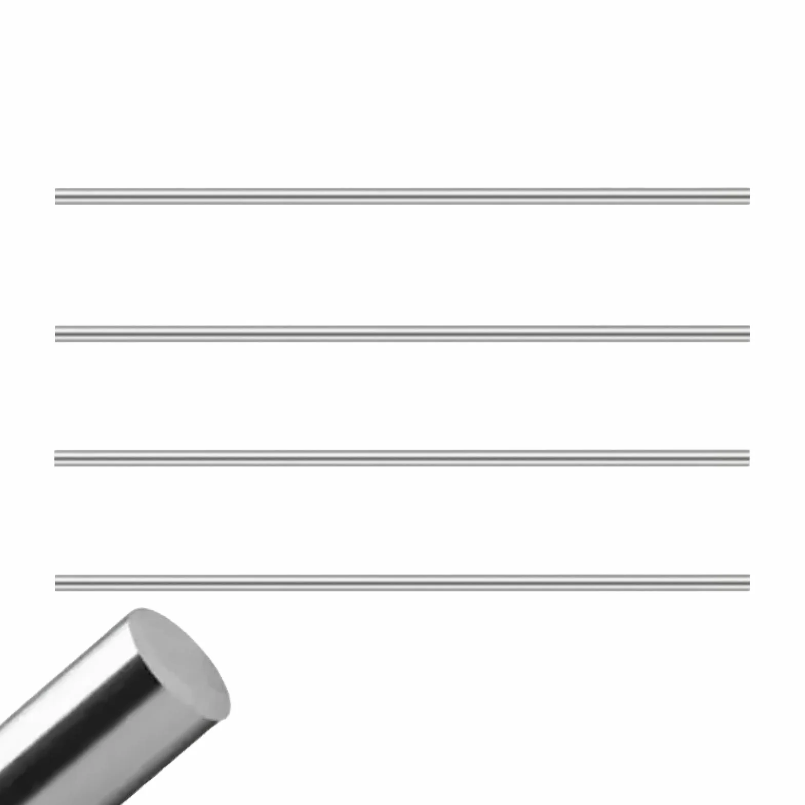 Aste Rotonde In Acciaio Inox 6mm, Tondino Acciaio Inox 304 Barre In Metallo Solido 6x250mm, 4 Pezzi