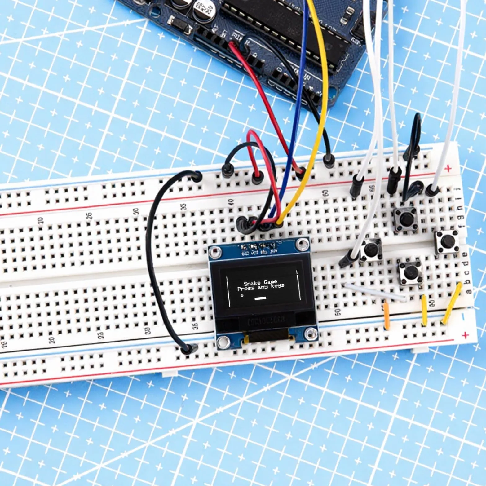 ELEGOO Display OLED 3 Pezzi Modulo Schermo da 0,96 Pollici Bianco, 128x64 Driver I2C Mini Schermi Compatti Autoluminosi per Arduino, Raspberry Pi, PICO.51 MCU, STM32, ESP32