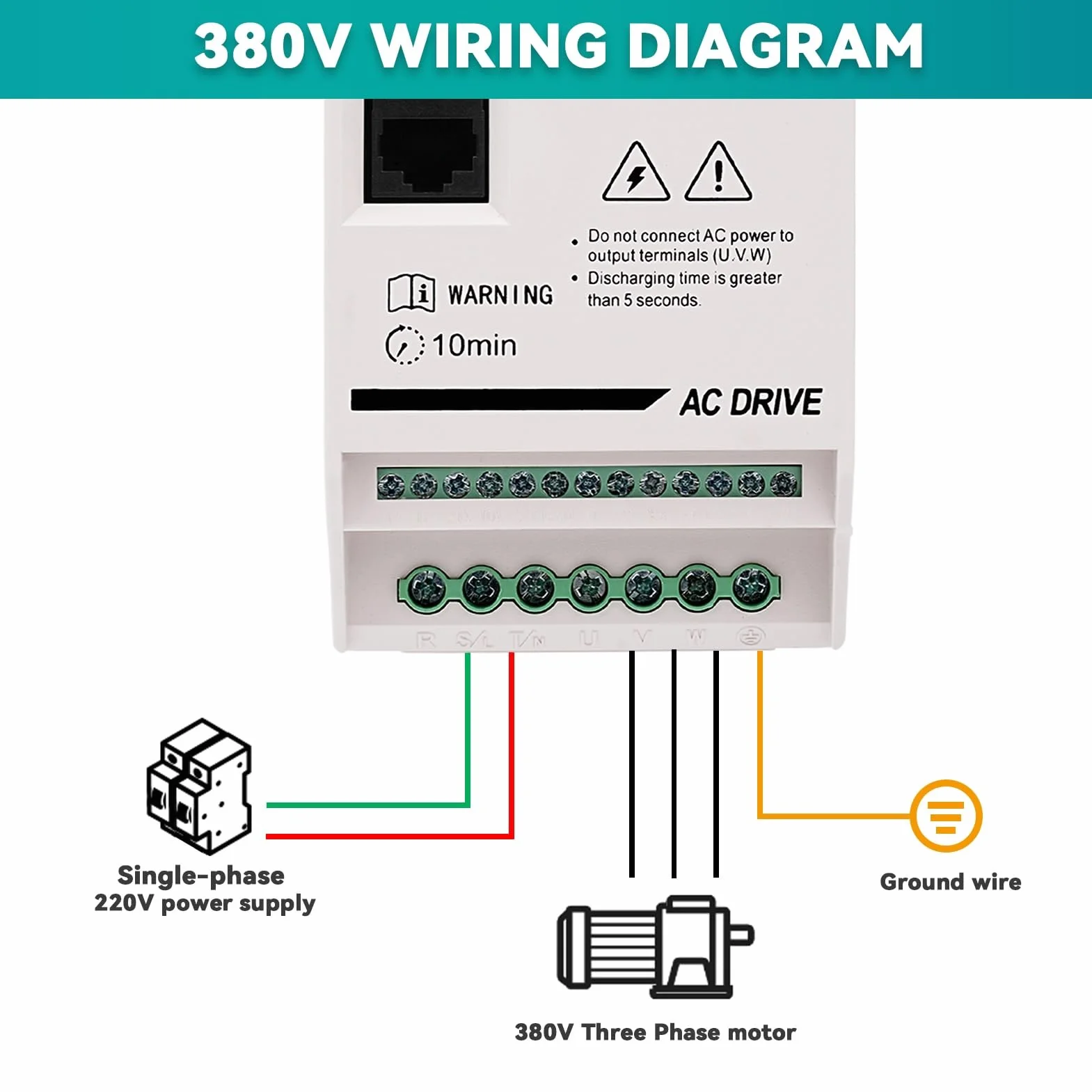 Inverter 220 380 Convertitore di Frequenza Trifase Frequency Converter VFD Monofase 220V Ingresso a Trifase 380V Uscita per Controllo Velocità CNC Motore Mandrino 2.2KW