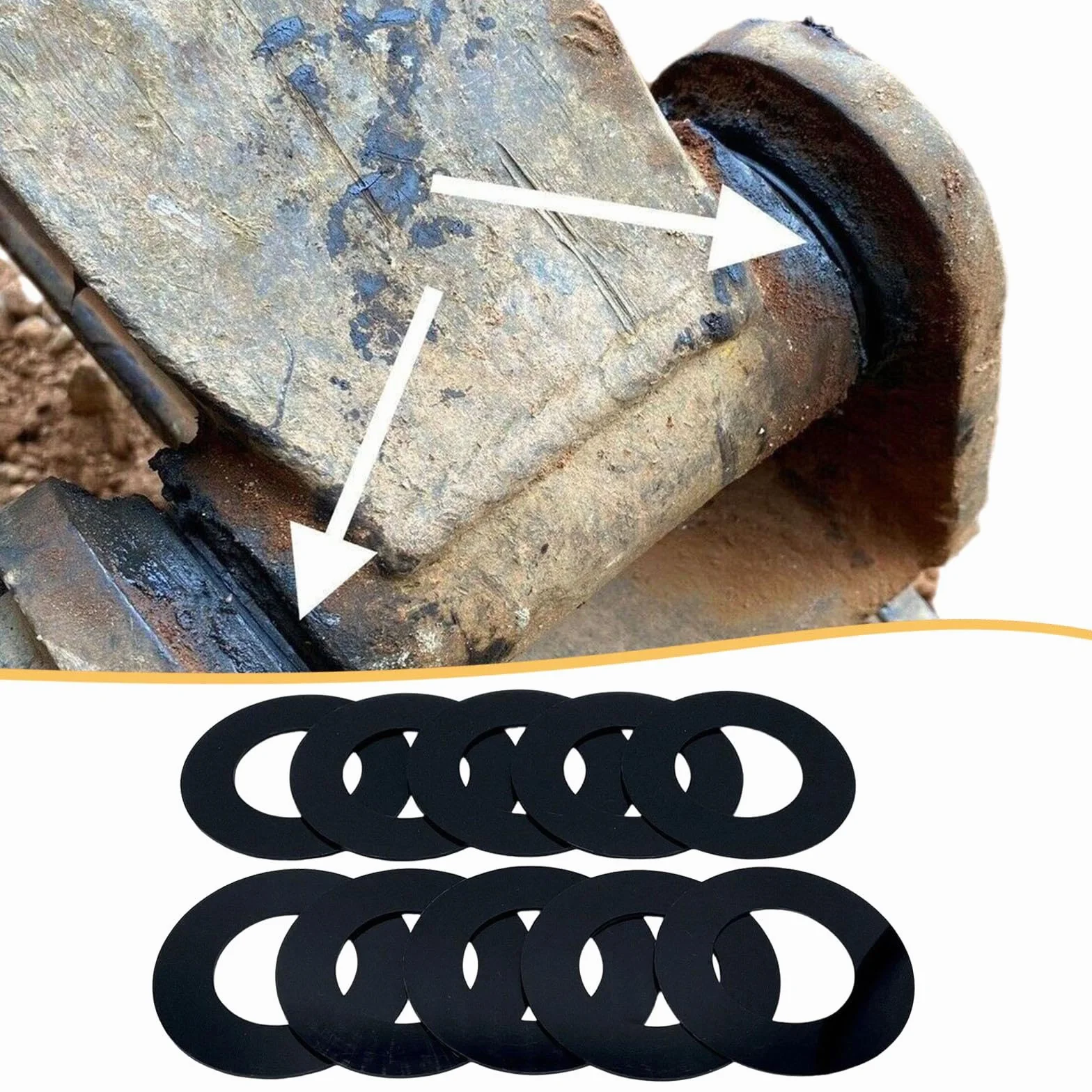 Set di 10 Spessori per Perni Della Benna Da 40 Mm, Guarnizioni per Distanziali per Escavatori per EC35 EC45 EH30