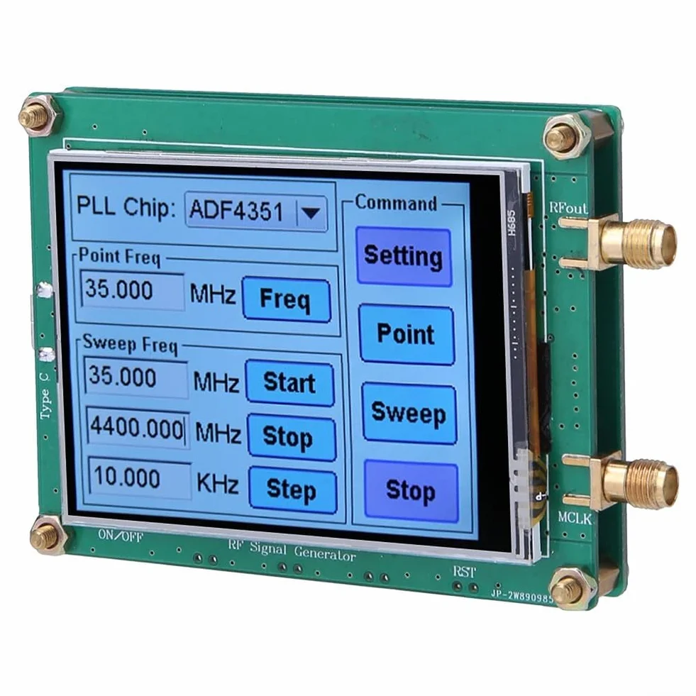 Generatore di segnale RF ADF4351 ADF4350 sweep frequenza controllo PC con cavo dati touch screen