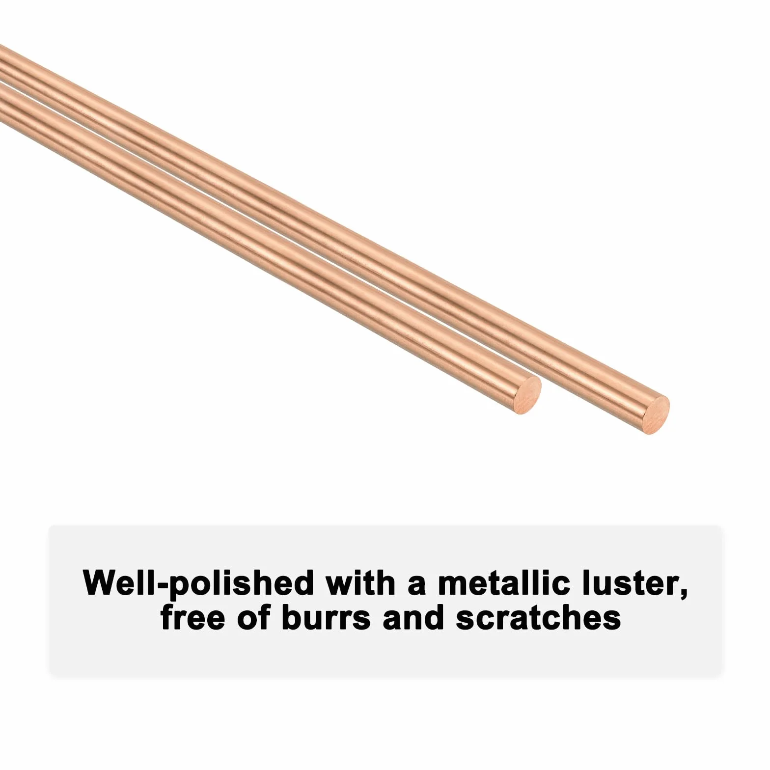 M METERXITY 3-Pack Asta Tonda In Rame 2mm Diam. 9.84 Pollici Lunghezza T2 Stock Asta Solida Barra Tornio per Artigianato Metallico DIY/Giardino/Industria/Decorazione Tubo Rame Puro