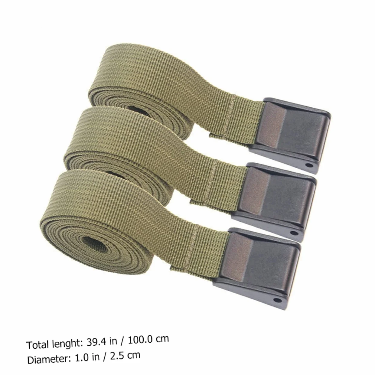 3pezzi Cintura di Fissaggio per Carichi per Bagagli per Campeggio Realizzata Materiali Robusti e Durevoli Design Intuitivo della Fibbia Pressione Facile da Fissare e Trasportare