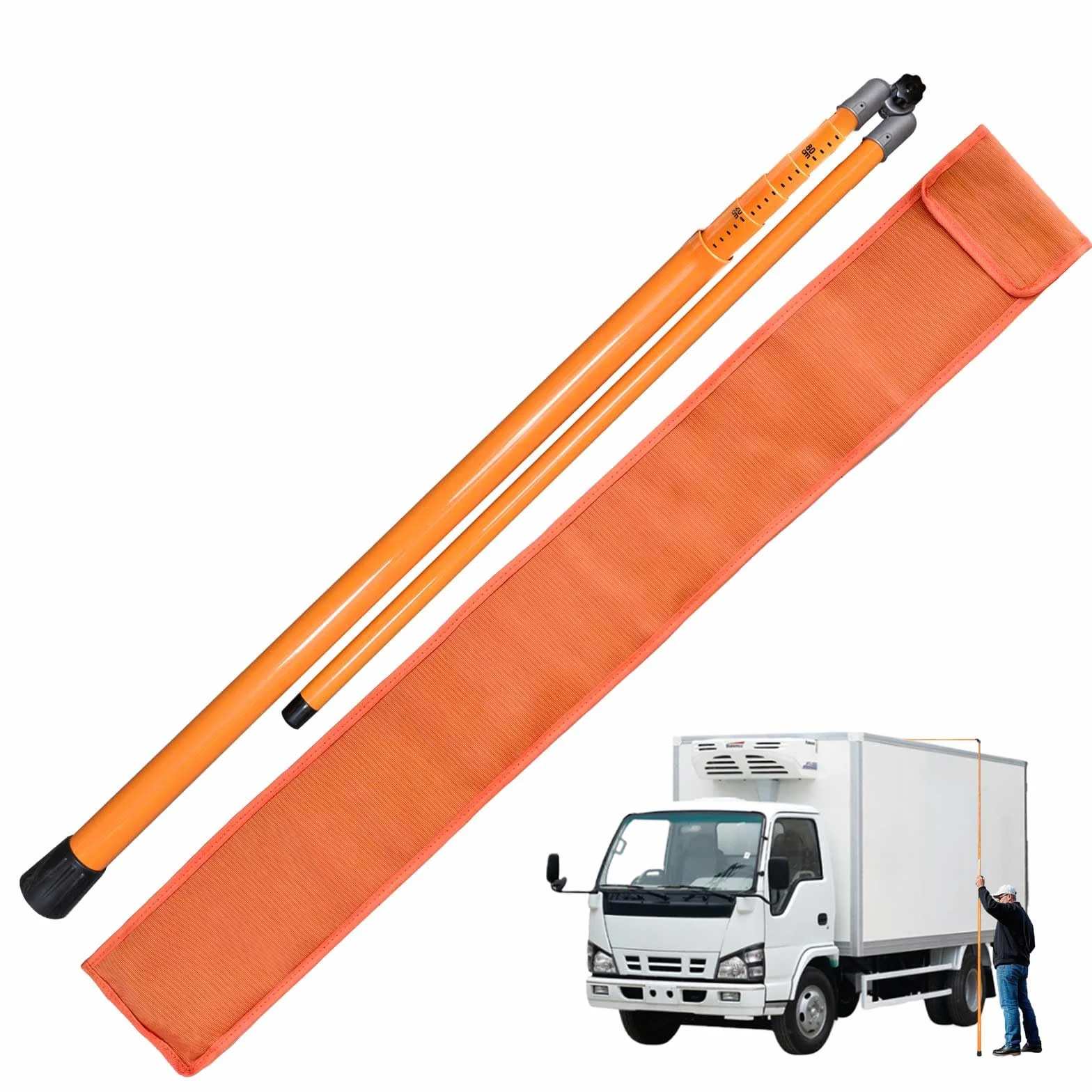Altimetro Telescopico per Camion 4,5 m, Asta di Misuratore dell'Altezza con Borsa