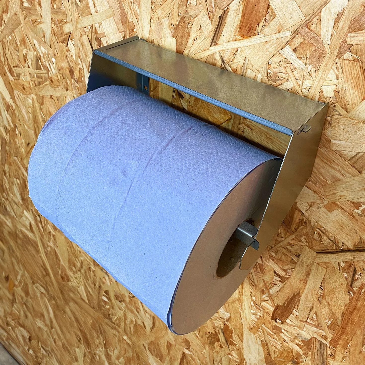 Metallo blu rotolo titolare galvanizzato officina carta asciugamano dispenser ufficio pulizia