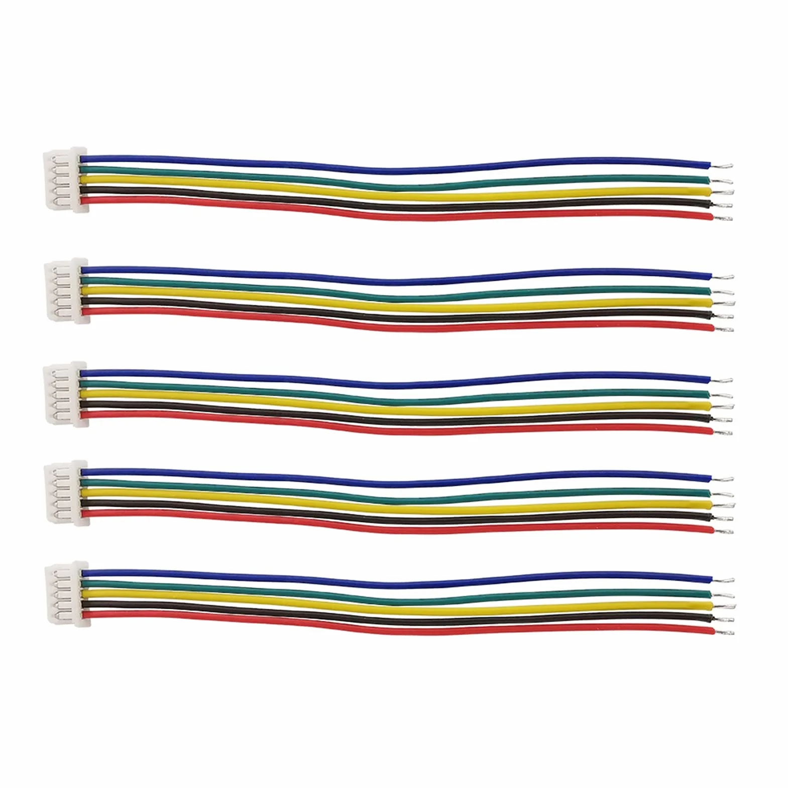 Connettore Filo JST 1,25 mm 5 Pin Femmina Cavo connettore 5 P al Passo 1.25mm Testa Singola Testa Elettronica connettori 10cm 15 cm 20 cm 30 cm (Color : 15 CM, Package : 10 PCS)