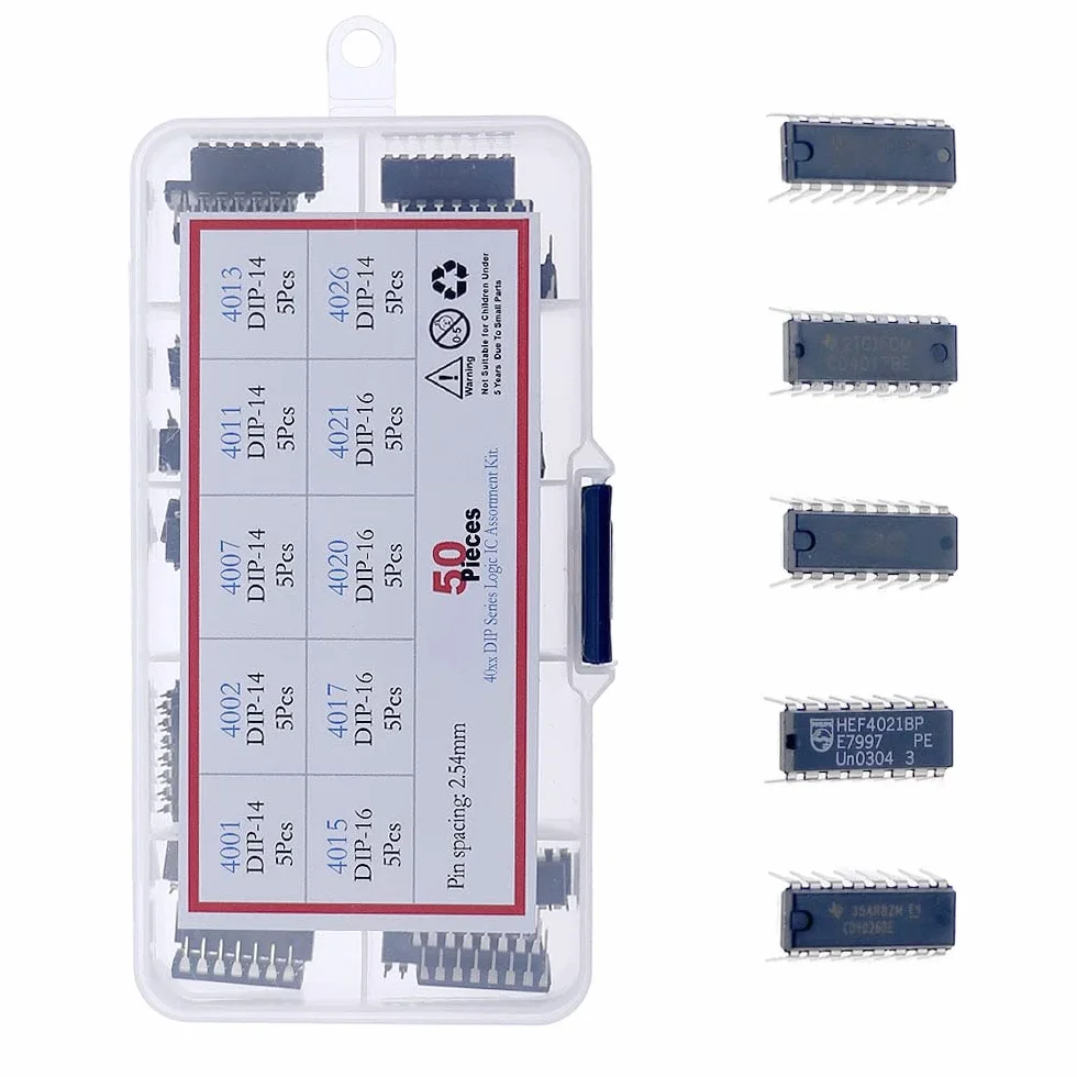 HEF HCF CD40XX DIP 4000 Serie CMOS Logic IC Assortimento Kit 4001 4011 4013 4028 4040 4060 4066 4071 4081 4511 4521 4541 40106