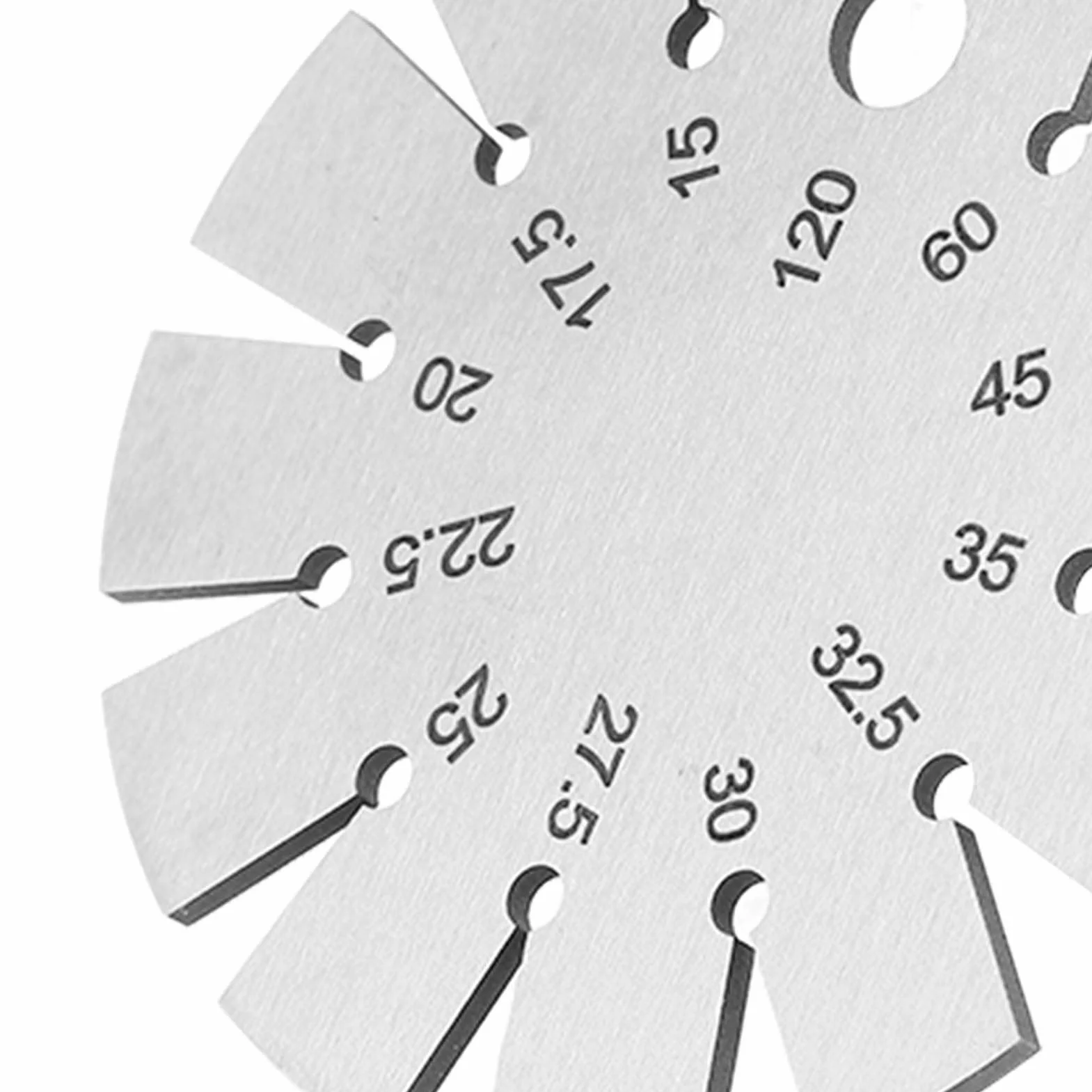 Calibro Angolare in Acciaio Inossidabile 15-120° - Misuratore Angoli per Coltelli, Strumento di Precisione per Affilatura con Scala Rotonda e Design Smussato