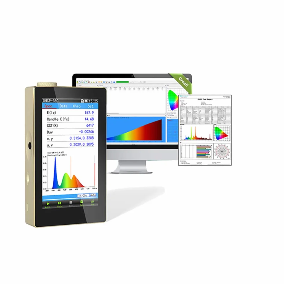 OHSP350 Spettrometro Misuratore di Luce Spectrum Analyzer LED con Software