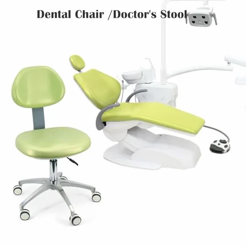 Sedia girevole 360° per assistente dentistico in pelle PU
