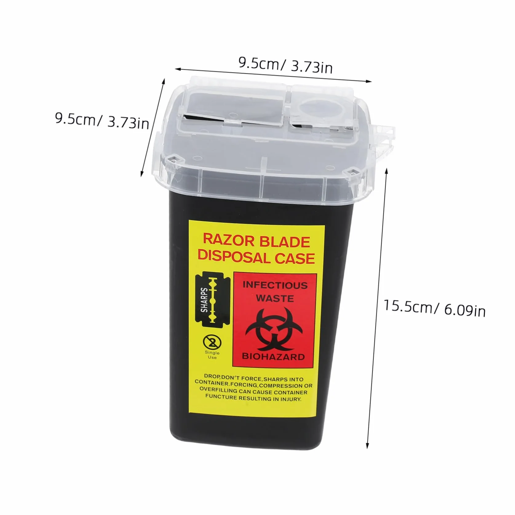 VICASKY Contenitore per Lame da Barba Nero Plastico 2 Pezzi Porta Lamette Portatile