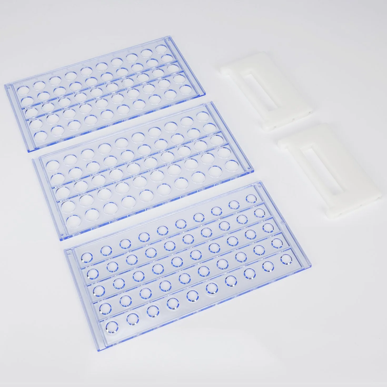 Labasics Rastrelliera per Provette 50 Posti 16 mm Plastica Blu a tre Livelli Rimovibile