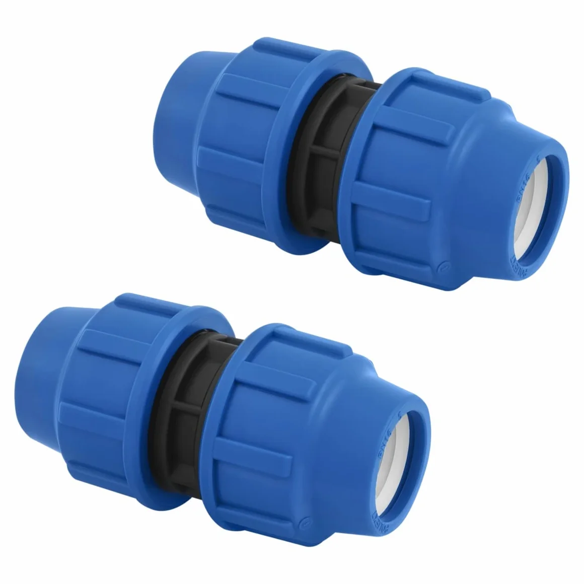 Raccordo a Compressione - Connettore femmina uguale MDPE 25 mm x 25mm – Connettori per tubo dell’aqua Raccordo PP PN16 - Raccordi per Tubi PE80, PE100 – 2 pezzi - SmartProduct