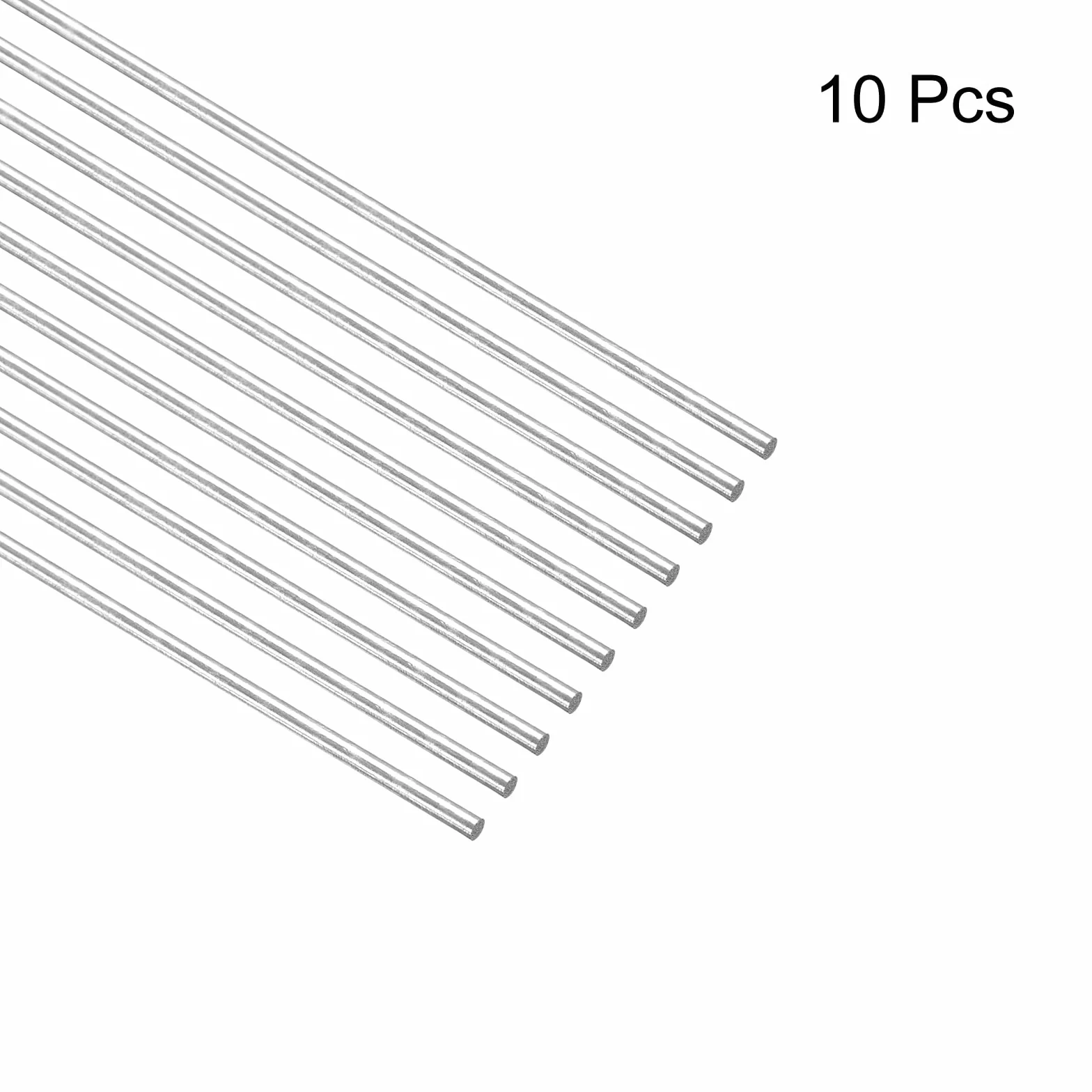 sourcing map Aste rotonde in acciaio inox 304, 0,8 mm x 300 mm, confezione da 10