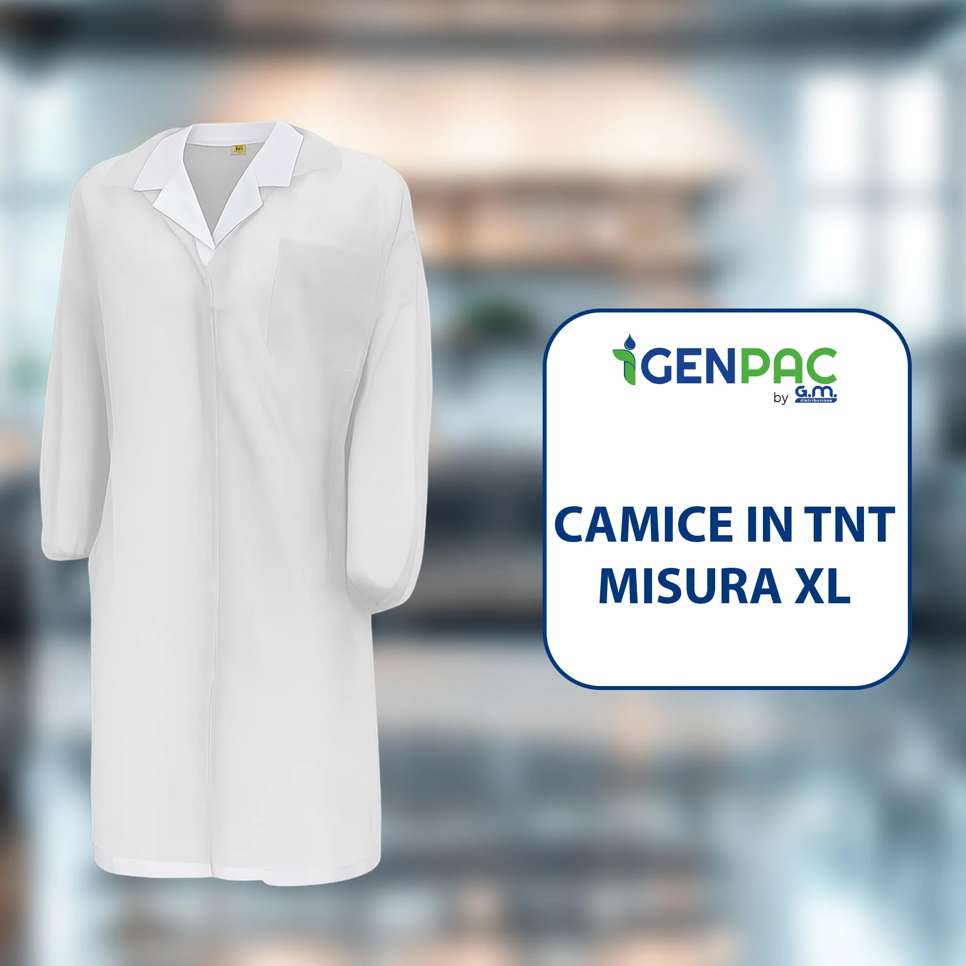 Kit Visitatore Monouso Bianco con Camice, Copriscarpe, Cuffia, Copribarba e Mascherina