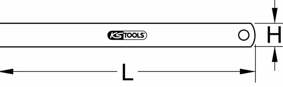 KS Tools Riga in Acciaio Semi-Flessibile 300 mm