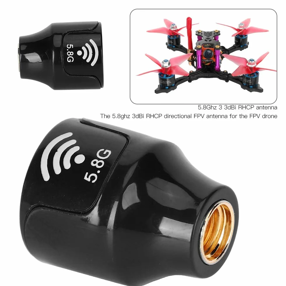 5,8 GHz 3dBi, Larghezza di Banda 100 MHz Ad Alta Efficienza Segnale Forte Antenna FPV da 5,8 GHz Facile da Installare per Ricevitore Trasmettitore Drone 5.8G (Foro)