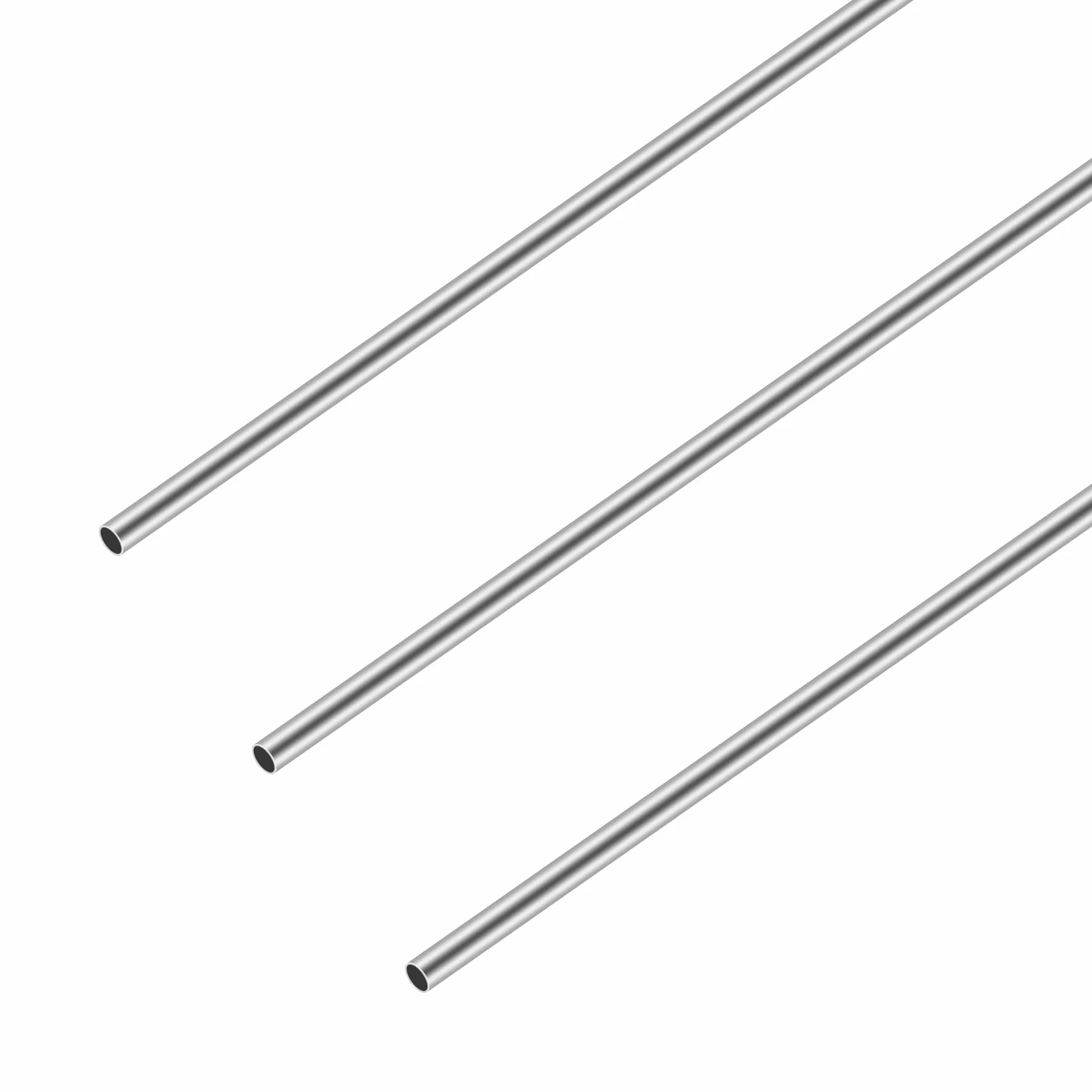 Tubo rotondo in acciaio inossidabile 304 9x0,3x300 mm 3 pezzi