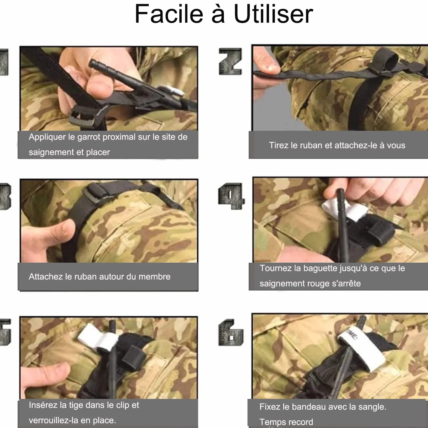 Garrese Tornello Accessori Per Garrese Tattico Kit di Emergenza per Caccia e Escursionismo, per Emergenze Gravi All'aperto ed Escursionismo Controllo Perdita di Sangue