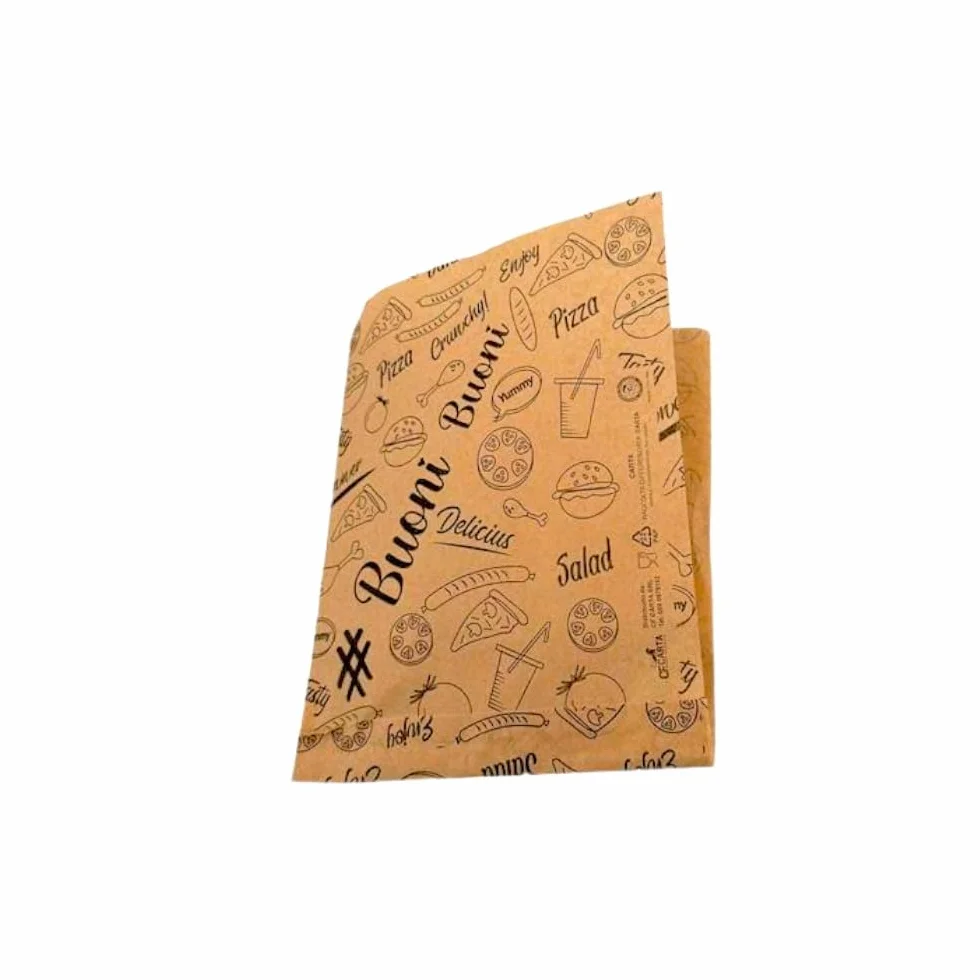 Sacchetti di carta avana Antigrasso 15x20#Buoni buoni - apertura laterale - 1000 pezzi
