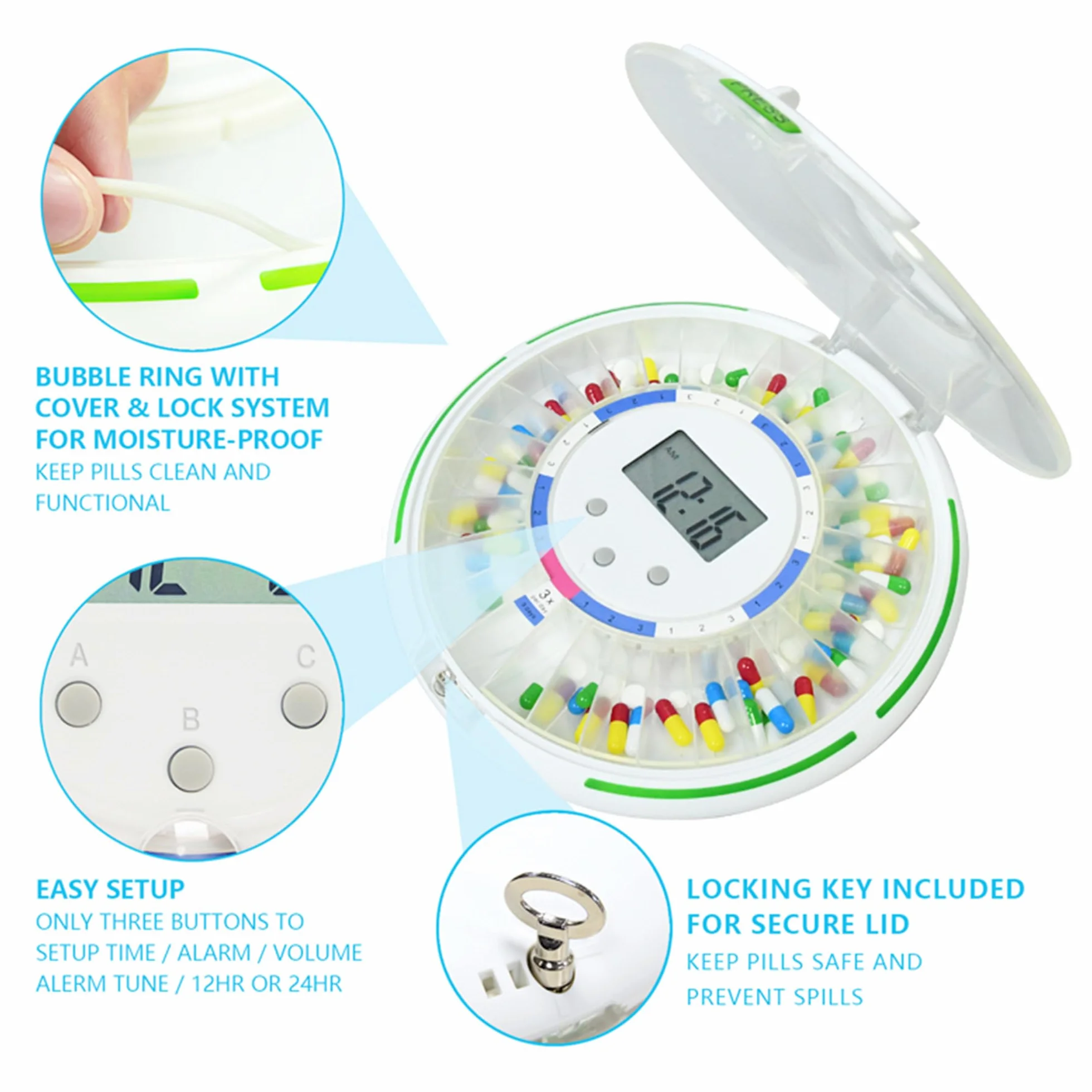 GIMA Portapillole wireless con bluetooth 25871