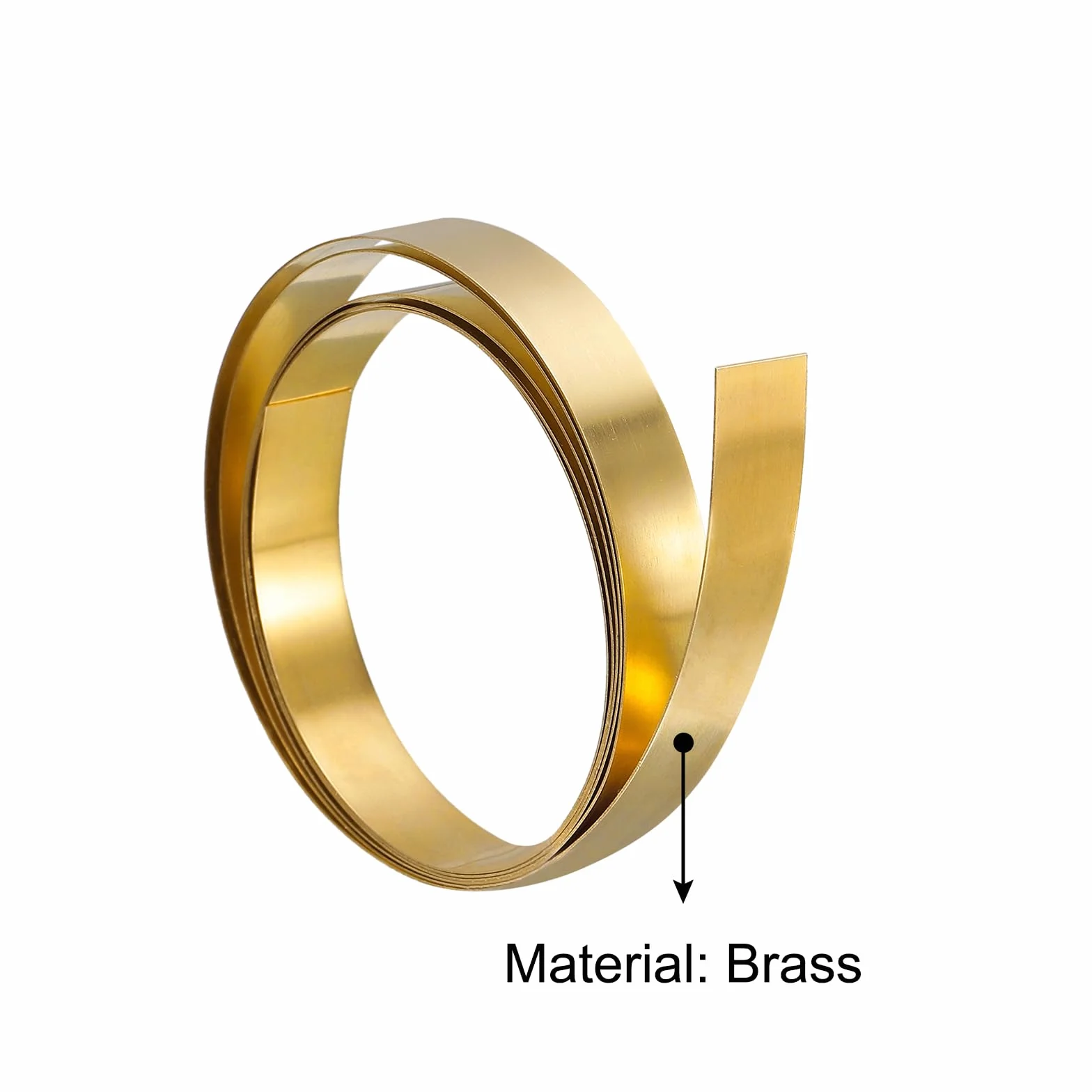 QUARKZMAN Rotolo di Lamiera in Ottone, 2000mm x 10mm x 0,2mm Rotolo di Lamiera Ottone Nastro Ottone per Artigianato, Riparazioni Elettriche, Messa a Terra