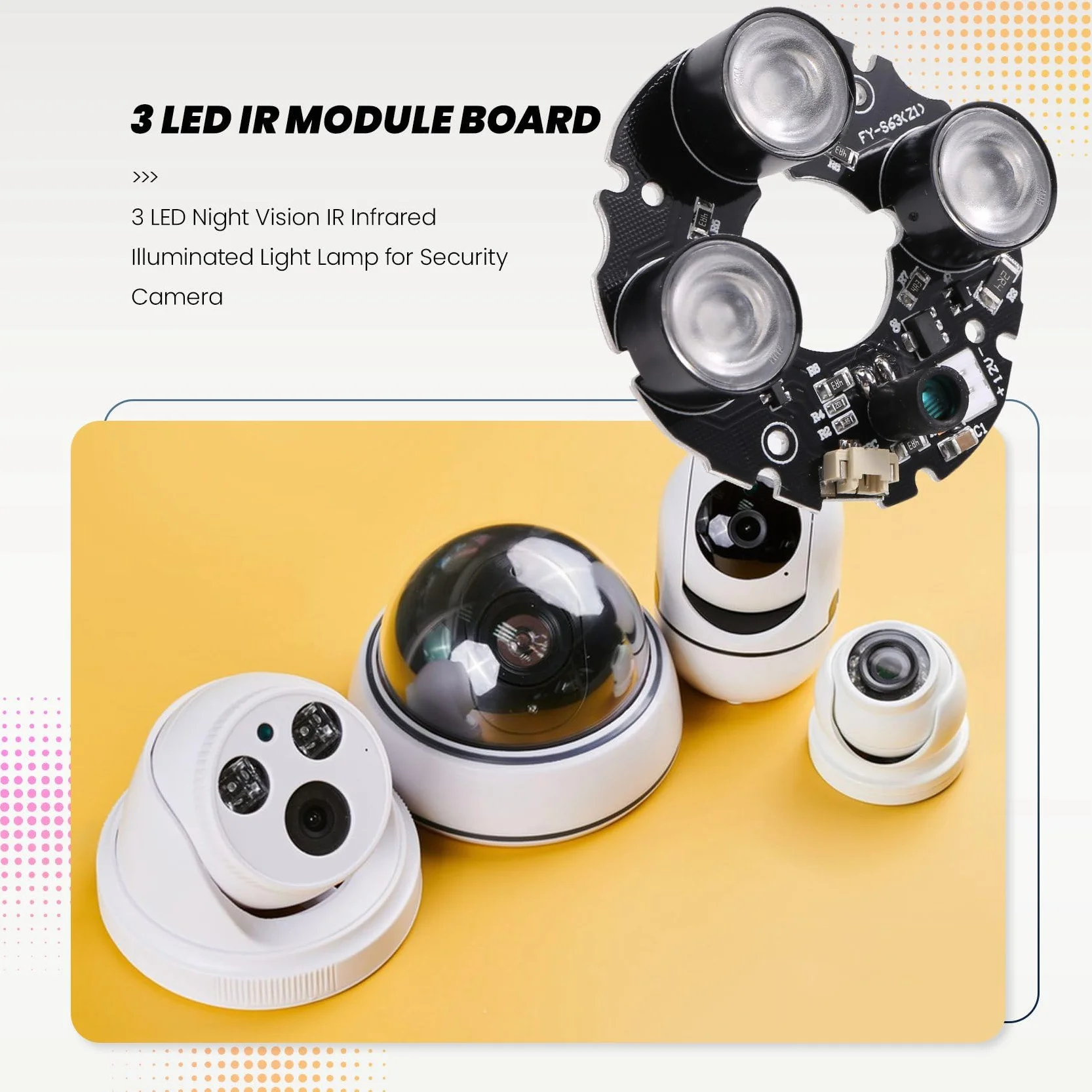 Faretti a infrarossi 53mm LED IR per telecamere CCTV visione notturna