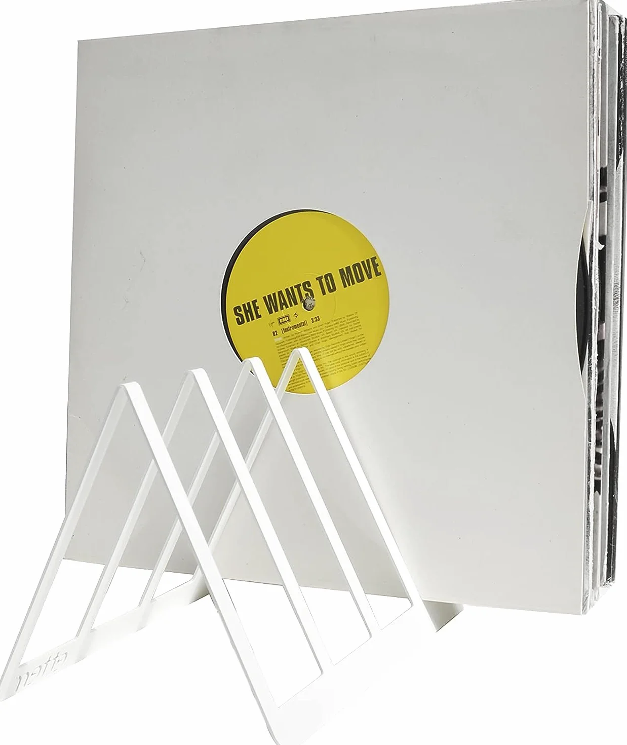 Supporto espositore per 50 dischi in vinile (Bianco).