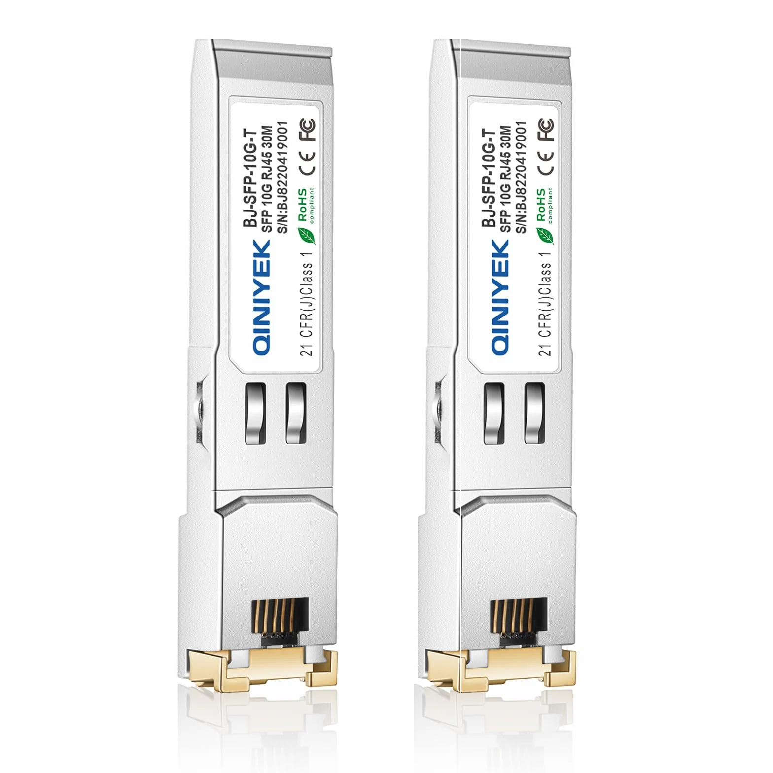 4 ricetrasmettitori SFP+ a RJ45 10 Gb 10Gbase-T compatibili Cisco Ubiquiti Unifi