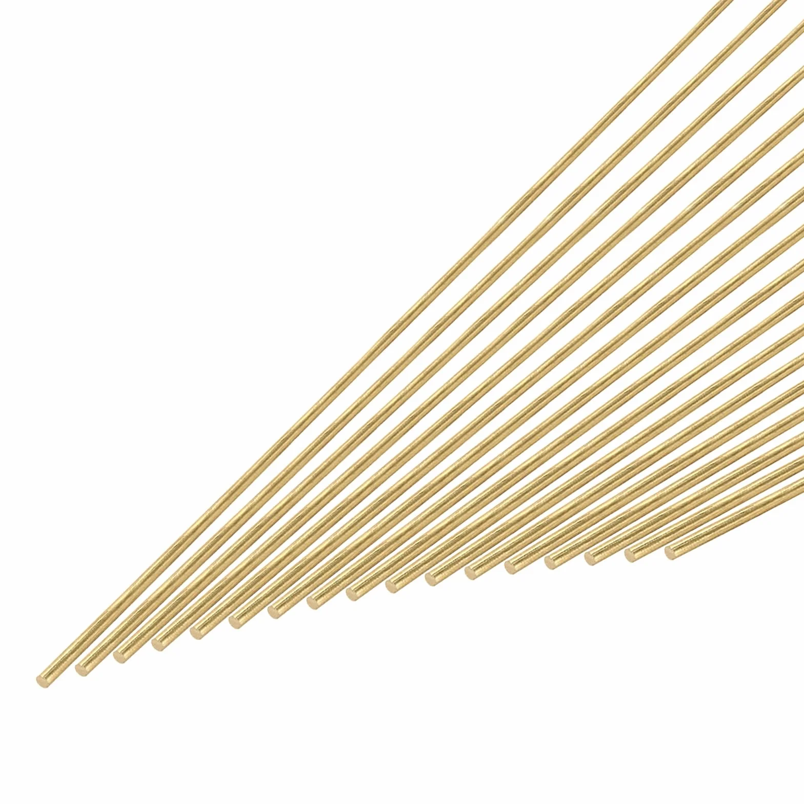 sourcing map Asta rotonda in ottone, 1 mm x 305 mm, asta in metallo solido, per tornio, per fai da te, modellini di auto, elicottero, aereo, 20 pezzi