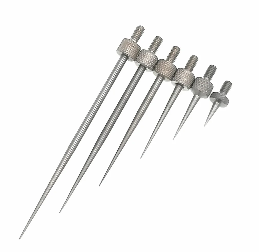 SUXING Tastatori per comparatori, Tasti con filetto M2.5, Lunghezza 7/13/22/30/40/50mm, R0.15 mm，Puntalino a spillo