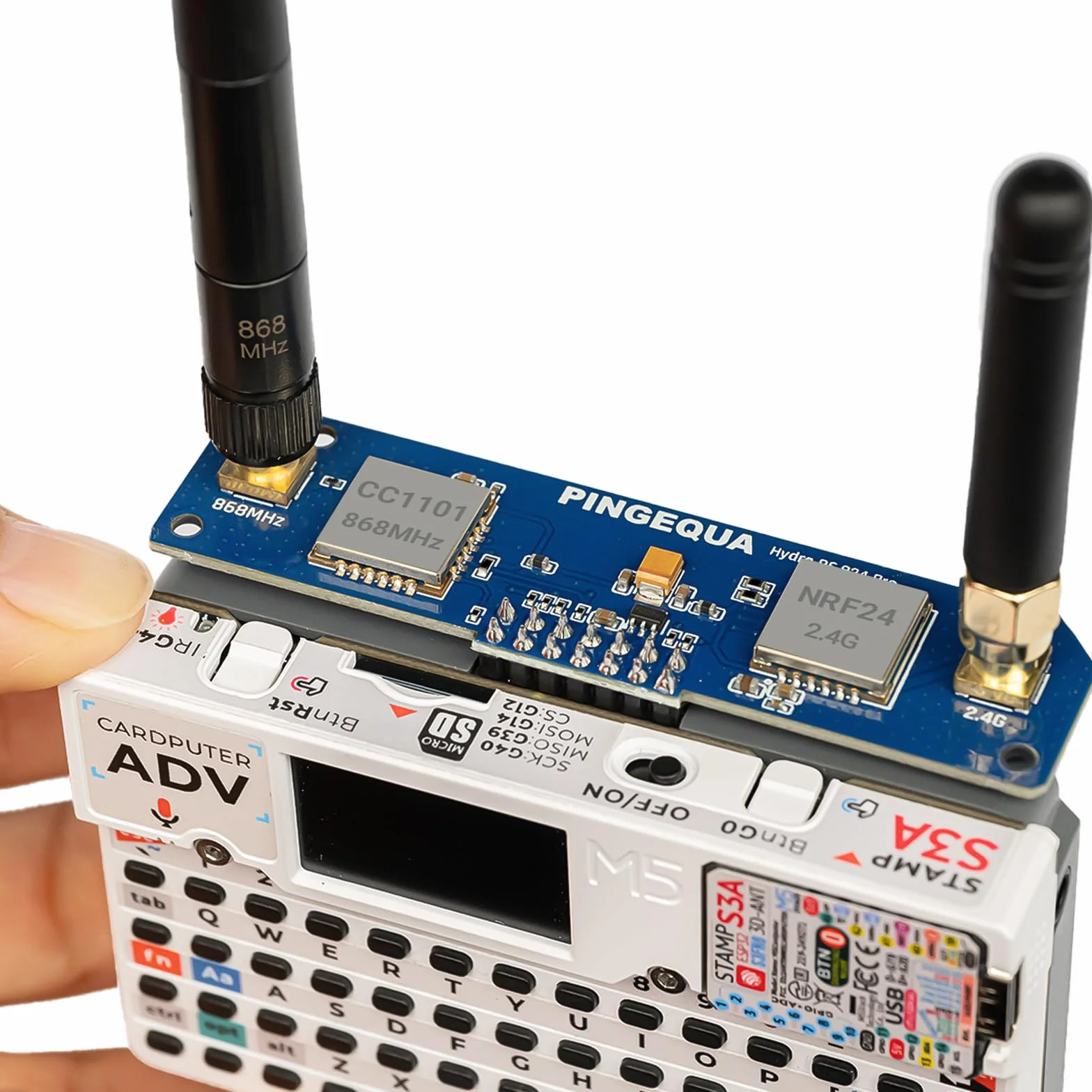 RF 2 In 1 Devboard For M5Stack Cardputer ADV 868 MHz CC1101 2.4G NRF24 Compatibile Bruce Hydra RF 824 Pro
