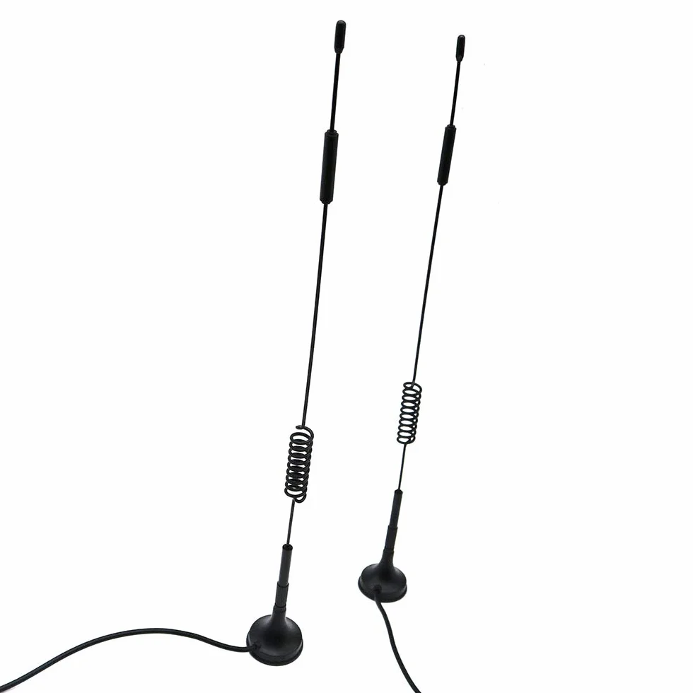 DollaTek 2Pcs 433 MHz Unity Gni Omni, Antenna da 12 Pollici con Base Magnetica e connettore SMA Maschio Impedenza 50 Ohm - 12DBI