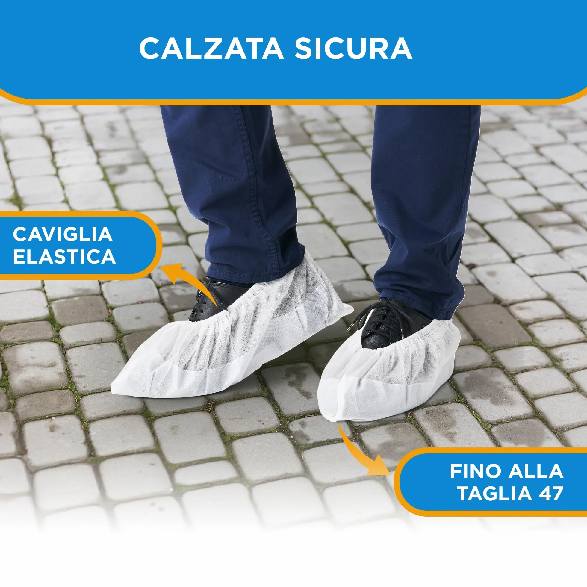 Copriscarpe monouso usa e getta impermeabili antiscivolo extra forti suola rinforzata 100 pezzi