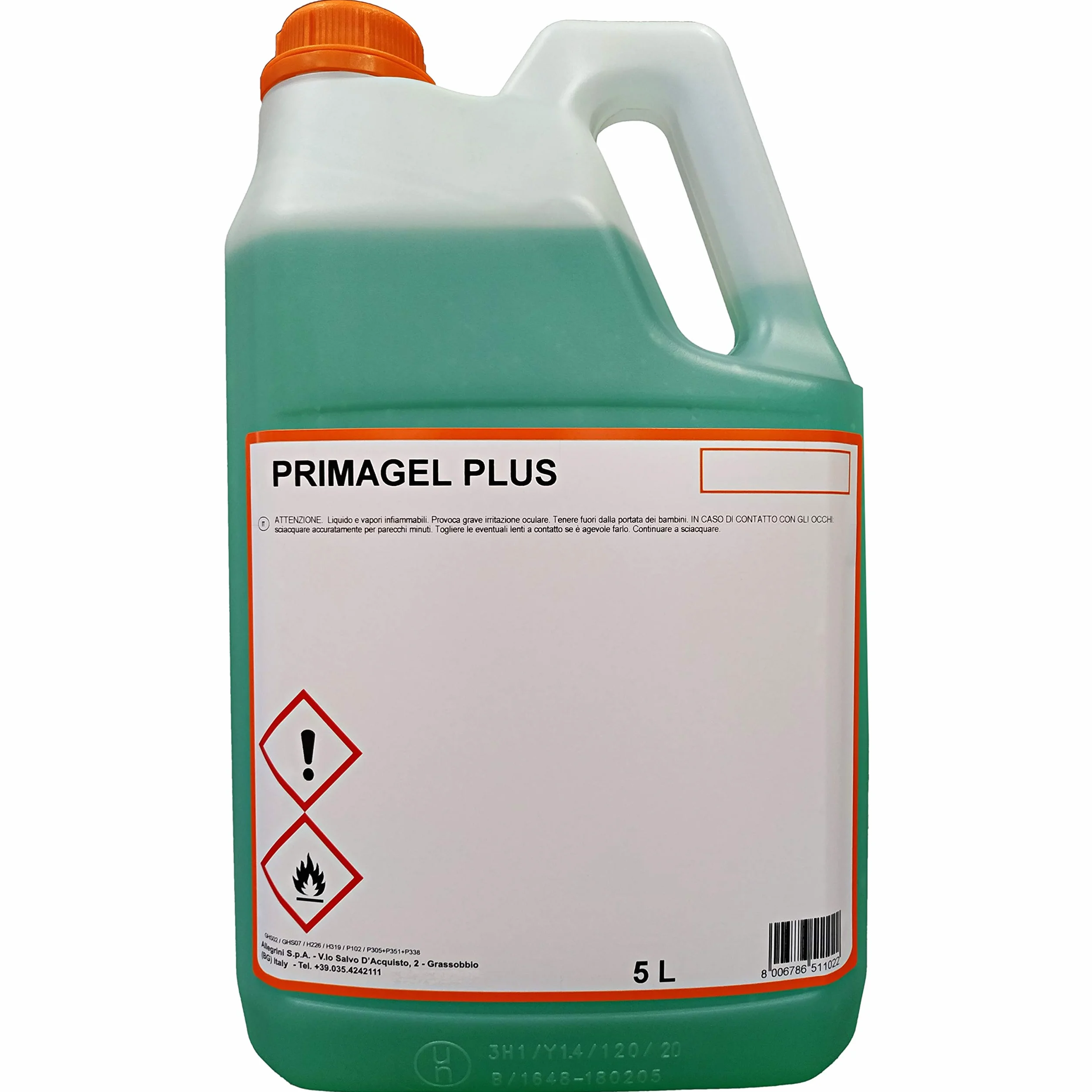 Primagel igienizzante mani 5 litri Presidio Medico Chirurgico Igienizzante mani senza risciacquo gel 75% alcool. Non unge