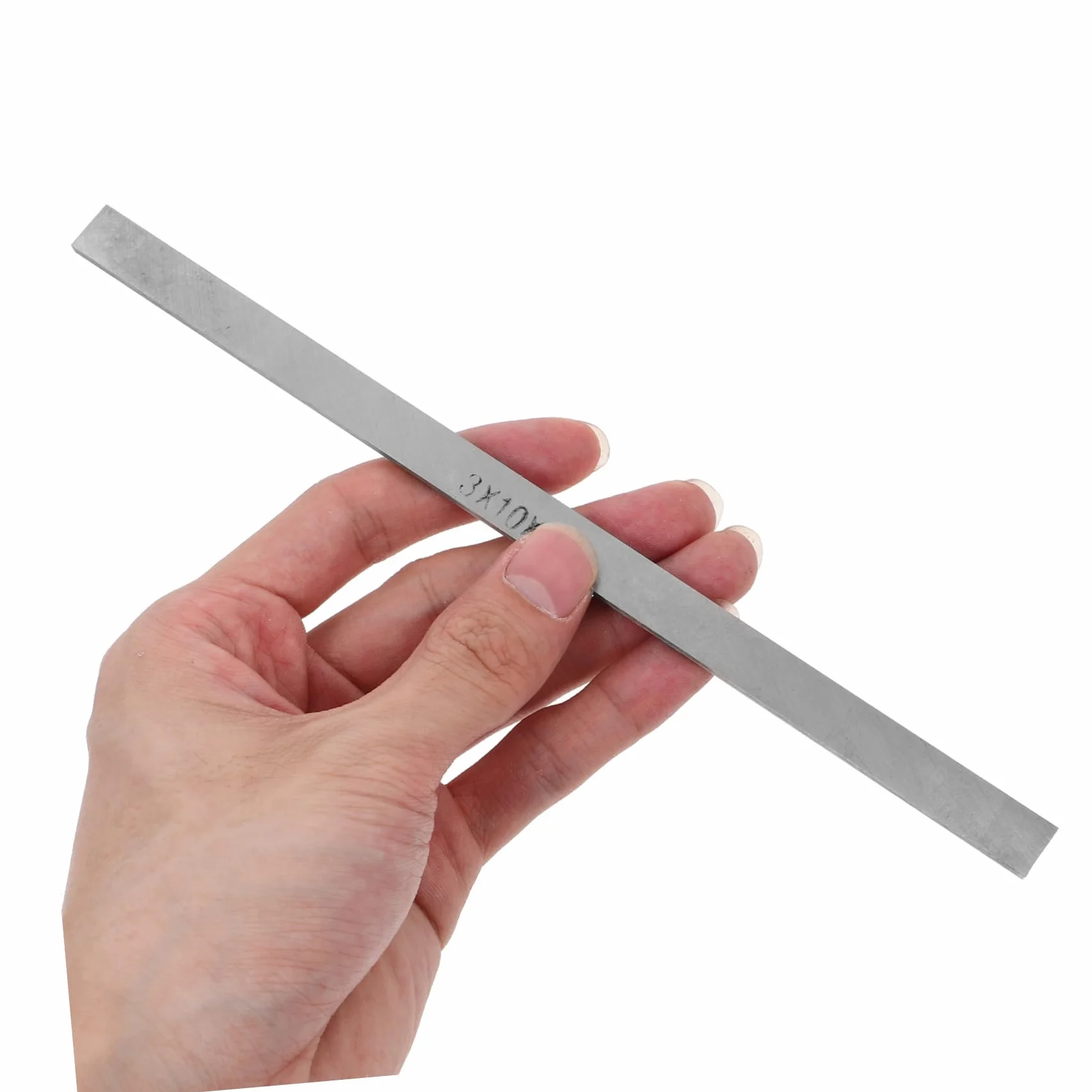 NUOBESTY Barra in Bianco 3x10x200mm per Artigianato e Fabbricazione Coltelli, Barra Piatta Metallo per Lavorazioni Fai da Te, Resistente e Versatile per Uso Professionale
