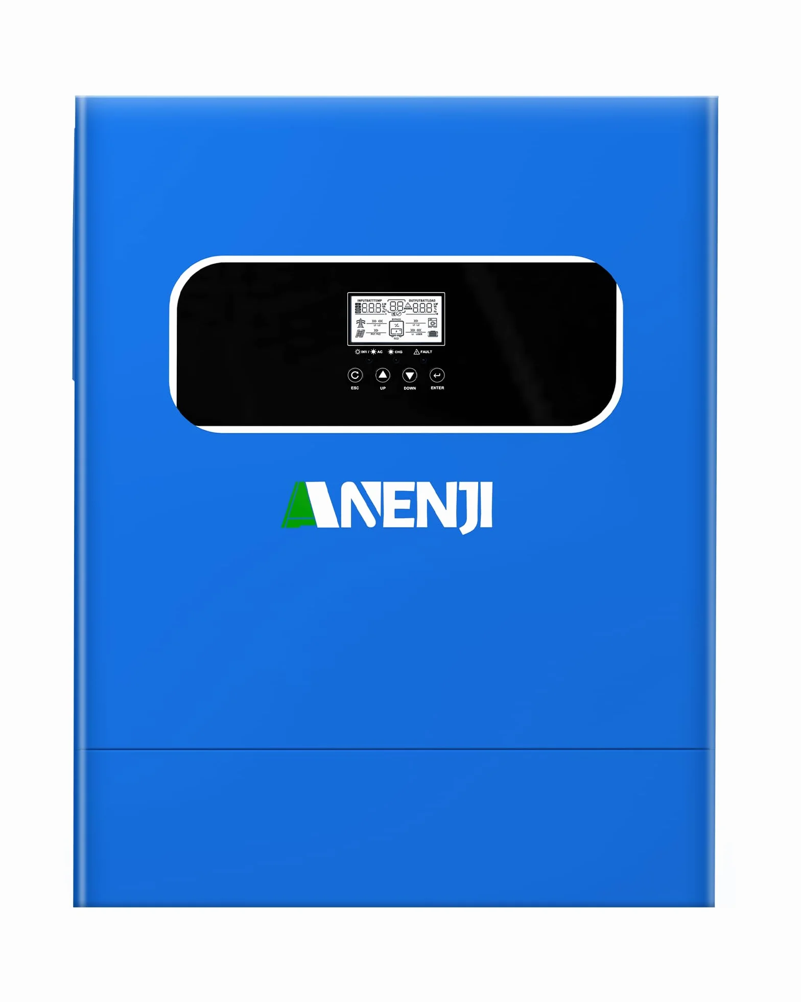 Invertitore ibrido solare da 11000 W, da 48 V CC a 230 V CA, ad onda sinusoidale pura, con MPPT da 160 A, immissione in rete, 2 ingressi PV da 5500 W, funzionamento senza batteria + monitoraggio