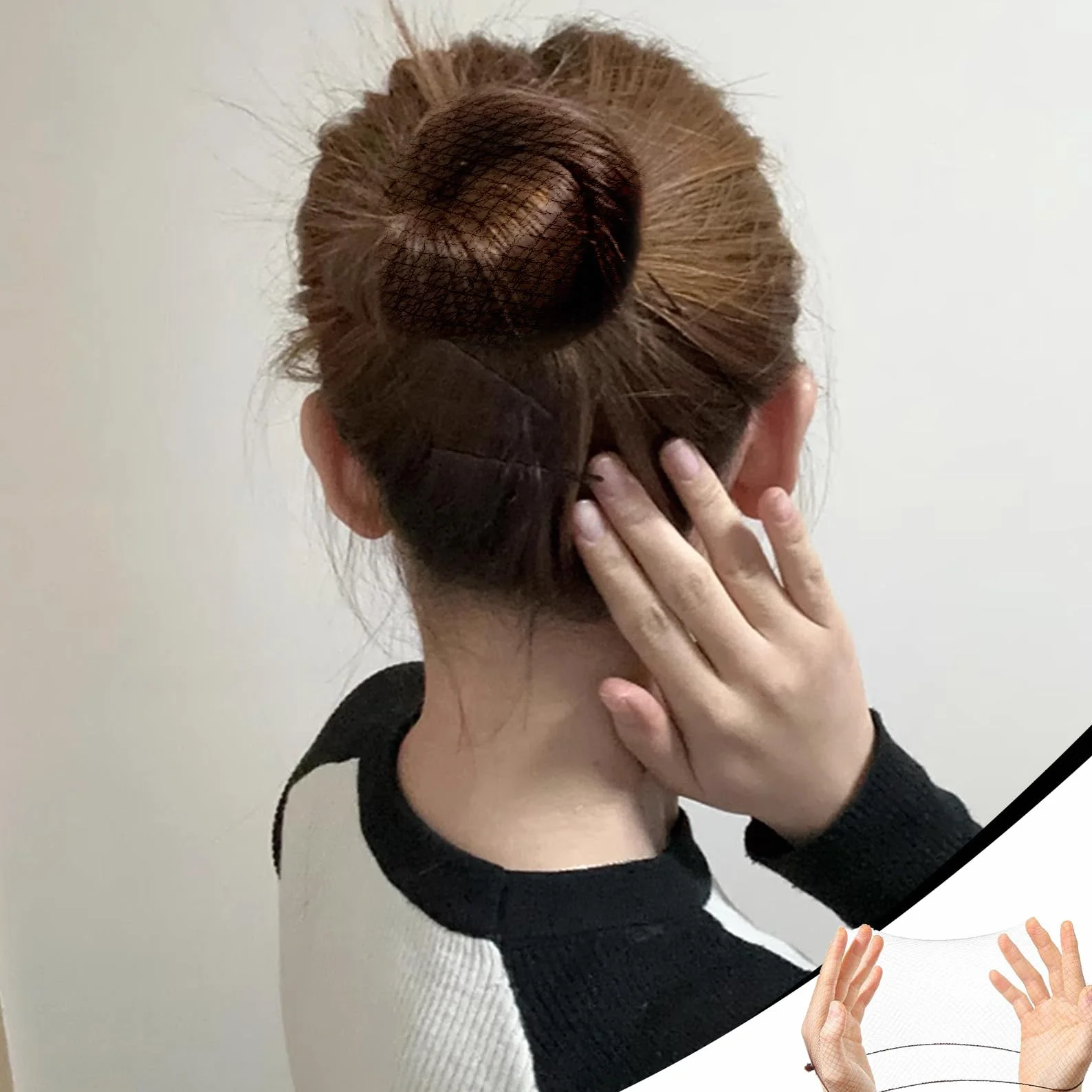 Retine per capelli invisibili elastiche riutilizzabili marrone 20 pezzi