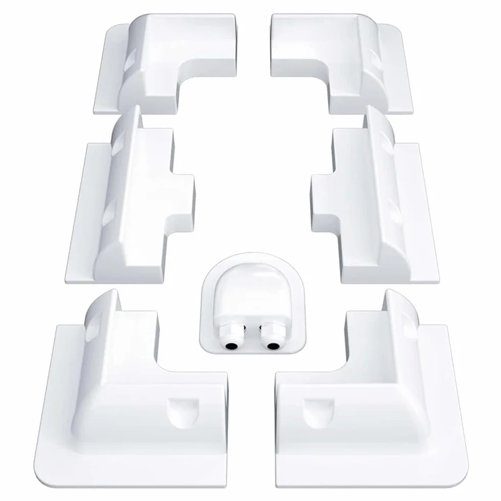 Fissaggio per Pannelli Solari ABS 7pcs Bianco Staffe Montaggio Tetto