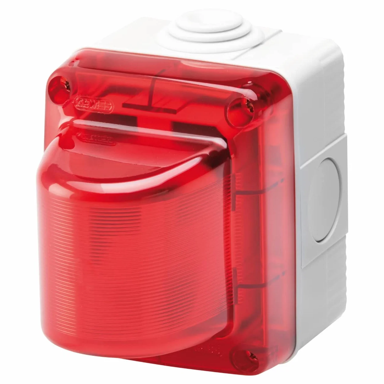 GEWISS - GW27415DY Spia di Segnalazione, 15W, 230V, Diffusore Rosso, IP55, Grigio Ral 7035