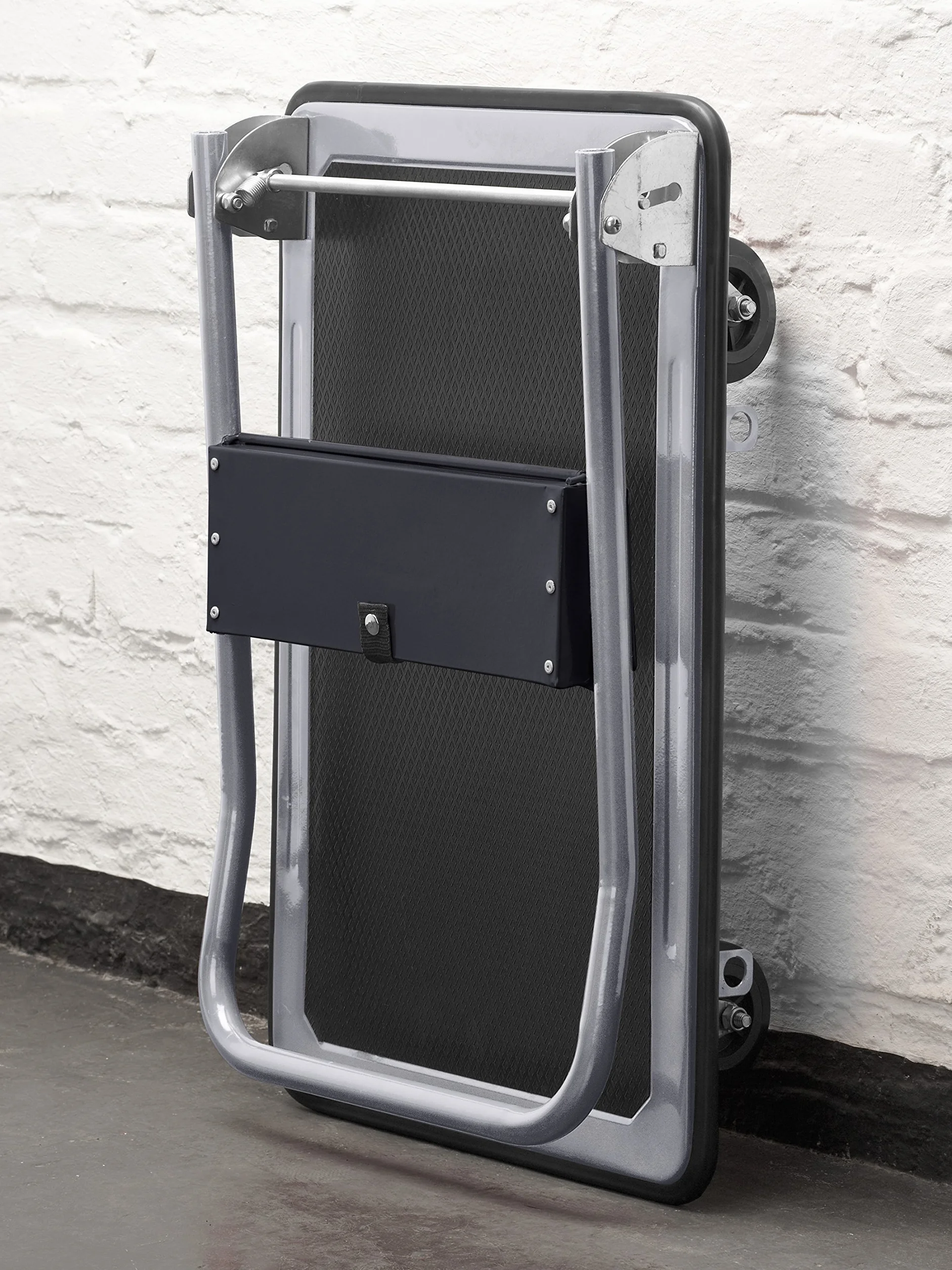 Meister Carrello piattaforma pieghevole - Portata 150 kg - Freno stazionamento / Trasporto ruote girevoli / Pacchi antiscivolo / Carrello acciaio pieghevole / 8985530