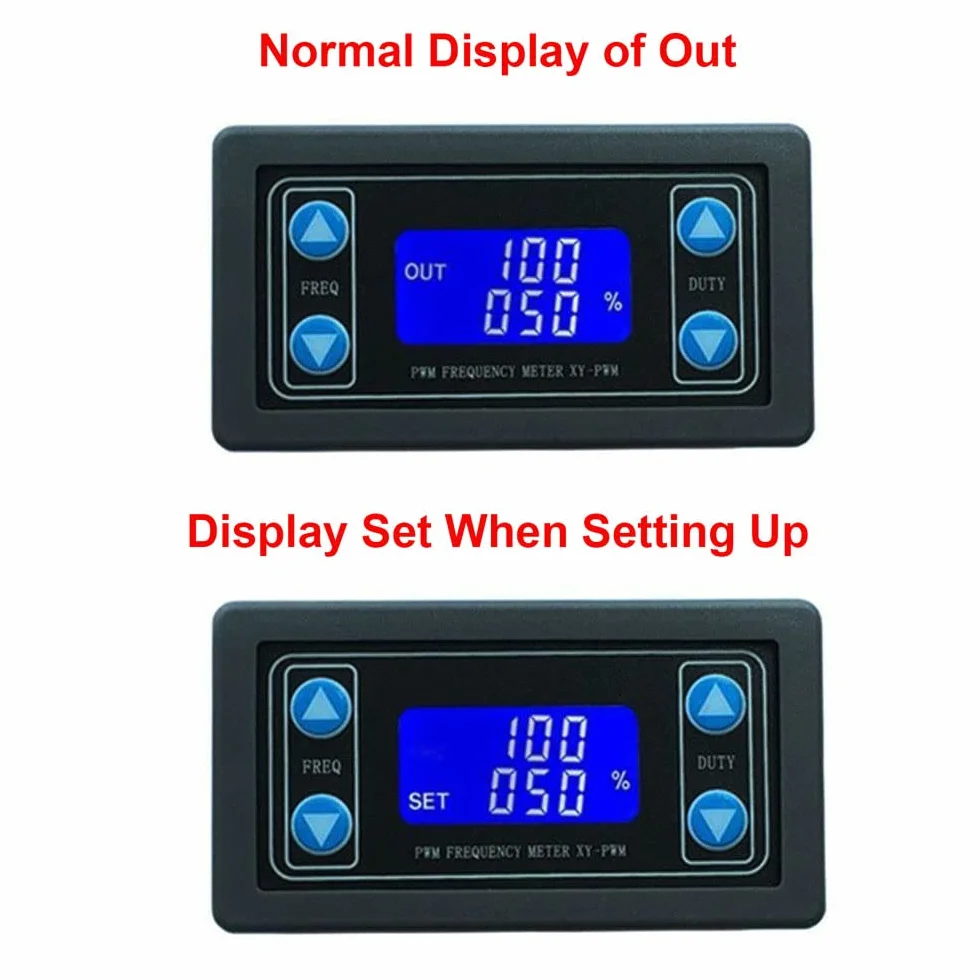 Adjustable Signal Generator 1-Channel PWM Pulse Frequency DC 3.3V-30V 5-30mA 1Hz-150KHz LCD Display Module