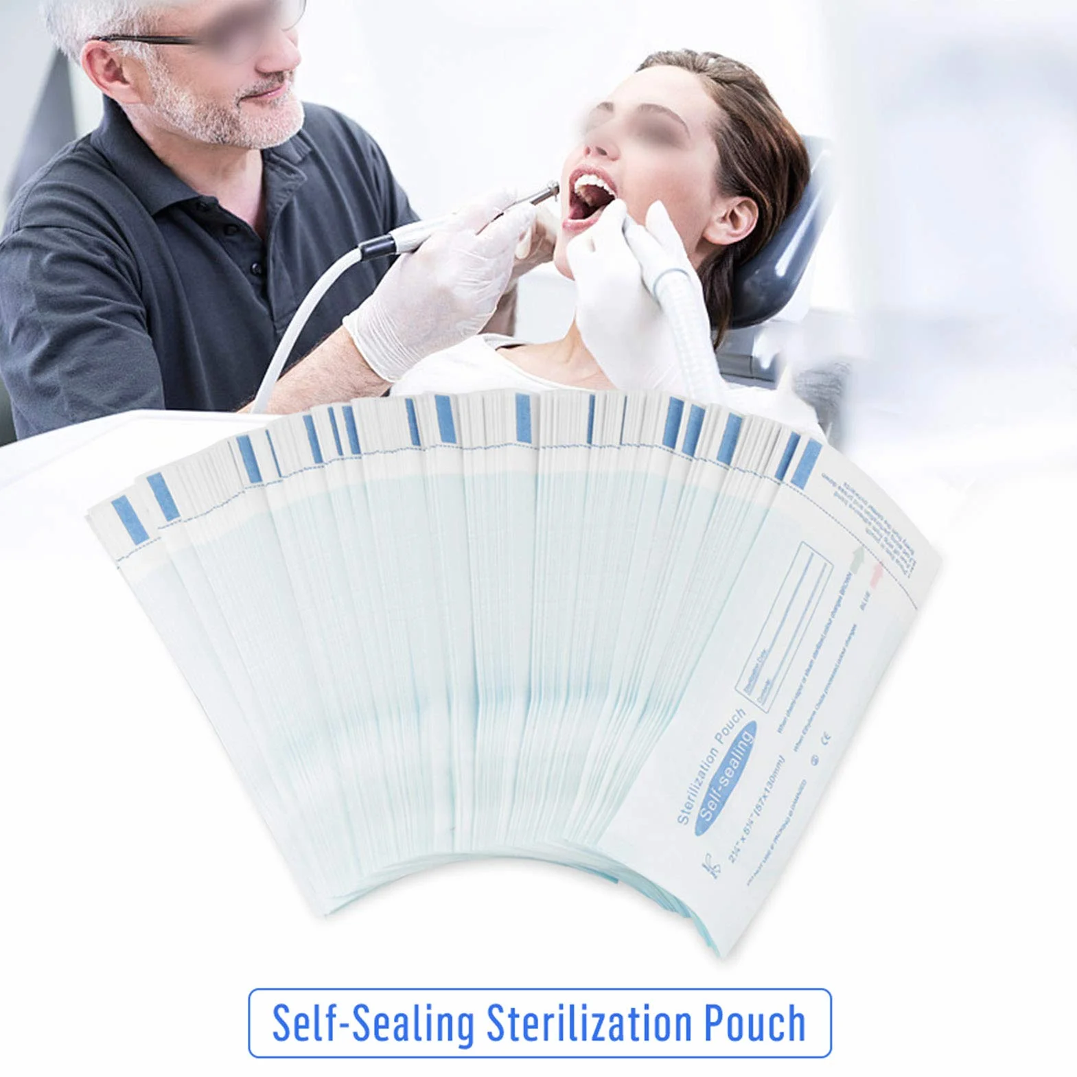 200 sacchetti per sterilizzazione, autoclave autocigillanti per strumenti dentali, sacchetti per sterilizzazione autosigillanti