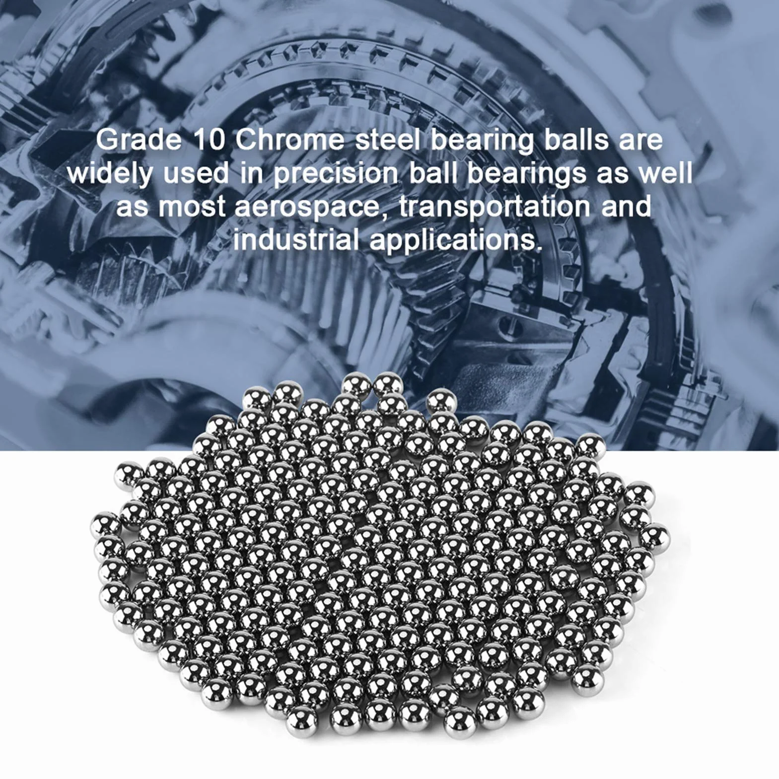 Sfere per cuscinetti, 200Pcs 6.35mm Sfere per cuscinetti industriali di precisione con diametro di 1/4 di pollice G10, acciaio