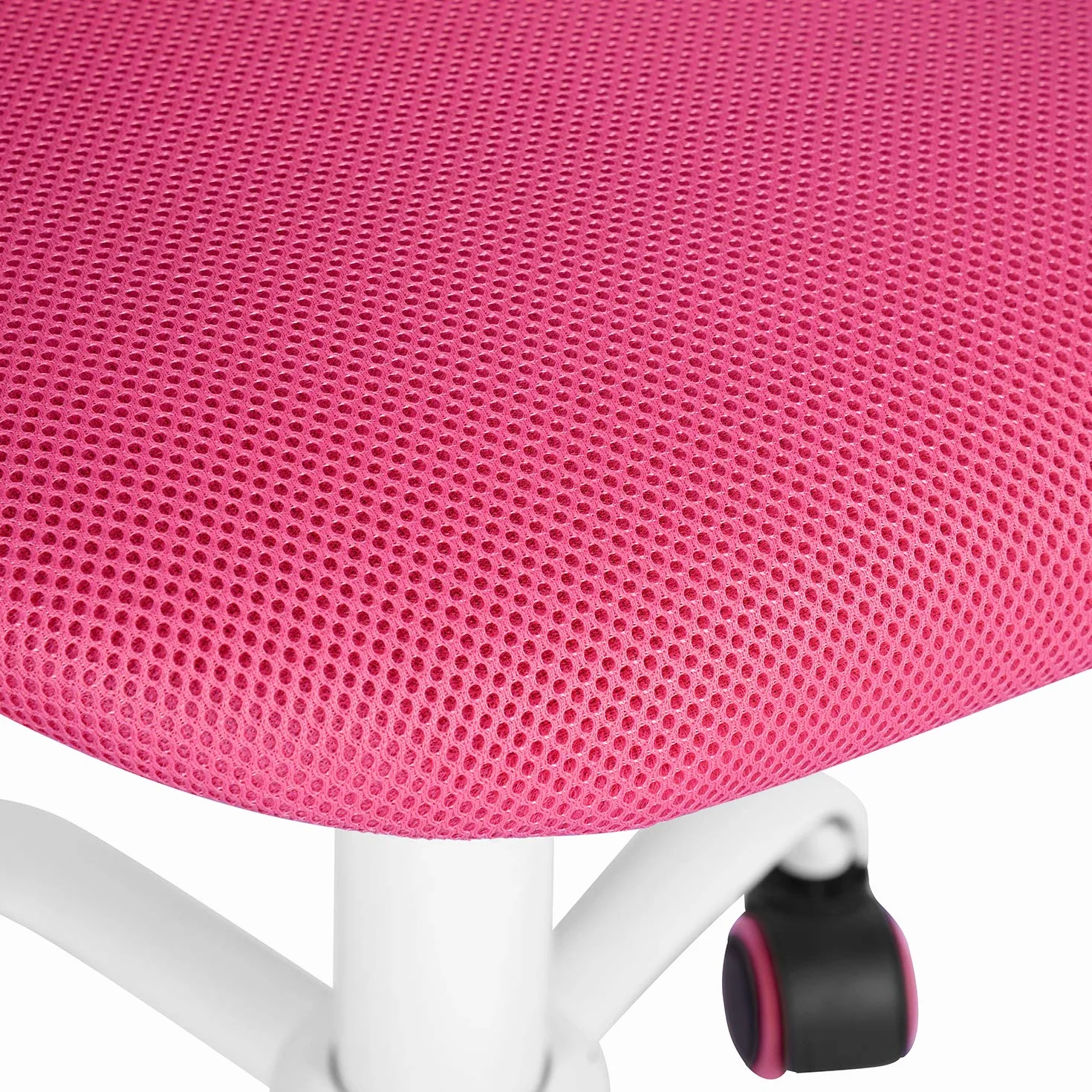 Sedia ergonomica per scuola, schienale in rete traspirante, altezza regolabile, rosa scuro