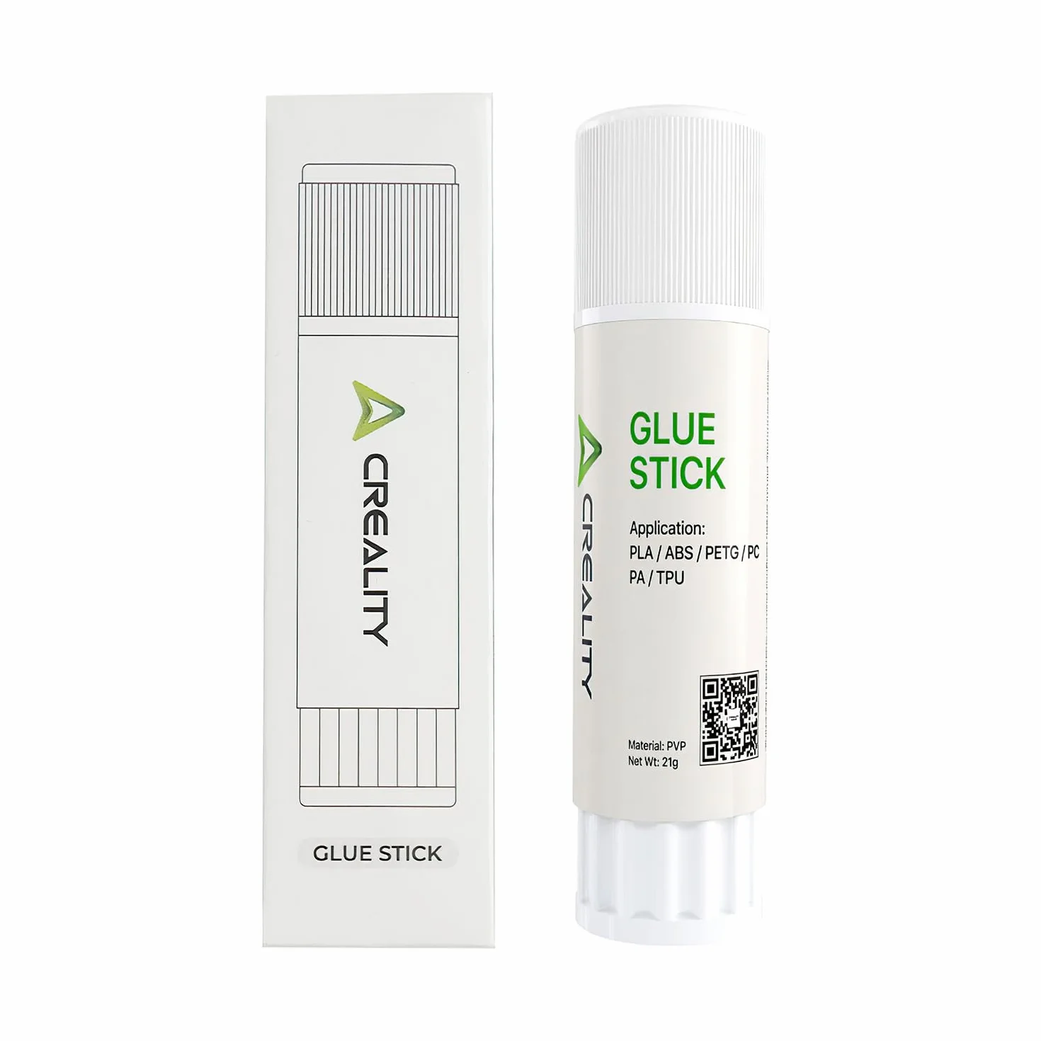 Creality Stick di Colla per Stampante 3D, Stick di Colla per Letto Caldo che Riduce la Deformazione, Adesivo per lLetto di Stampante 3D PVP Solido ad Adesione Costante, Mantenuta per PLA/ABS/PETG/TPU